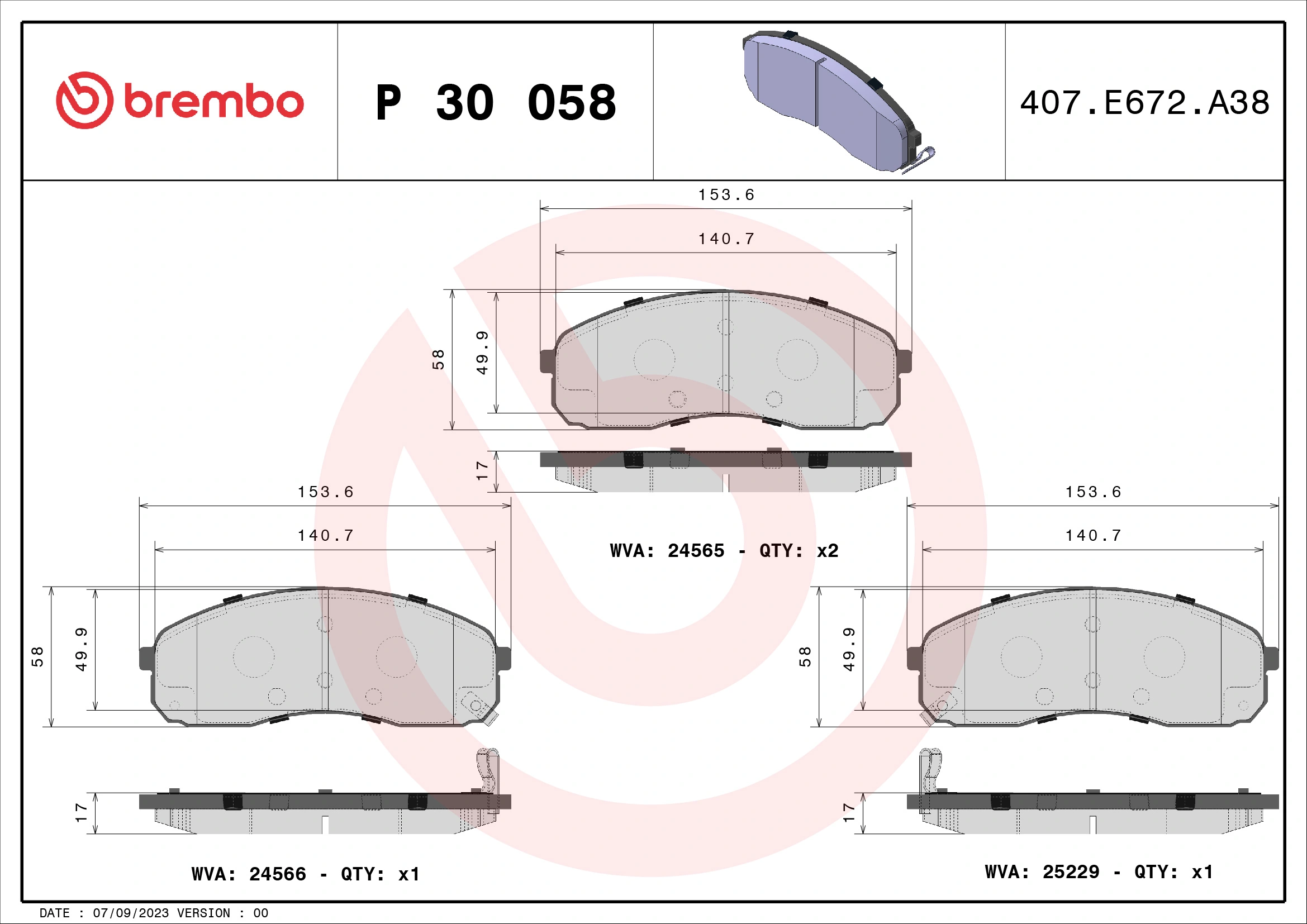 Brake Pad Set, disc brake
