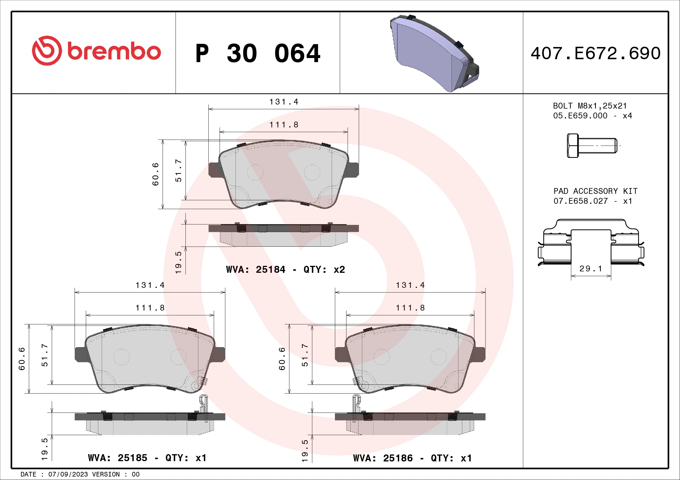 Brake Pad Set, disc brake