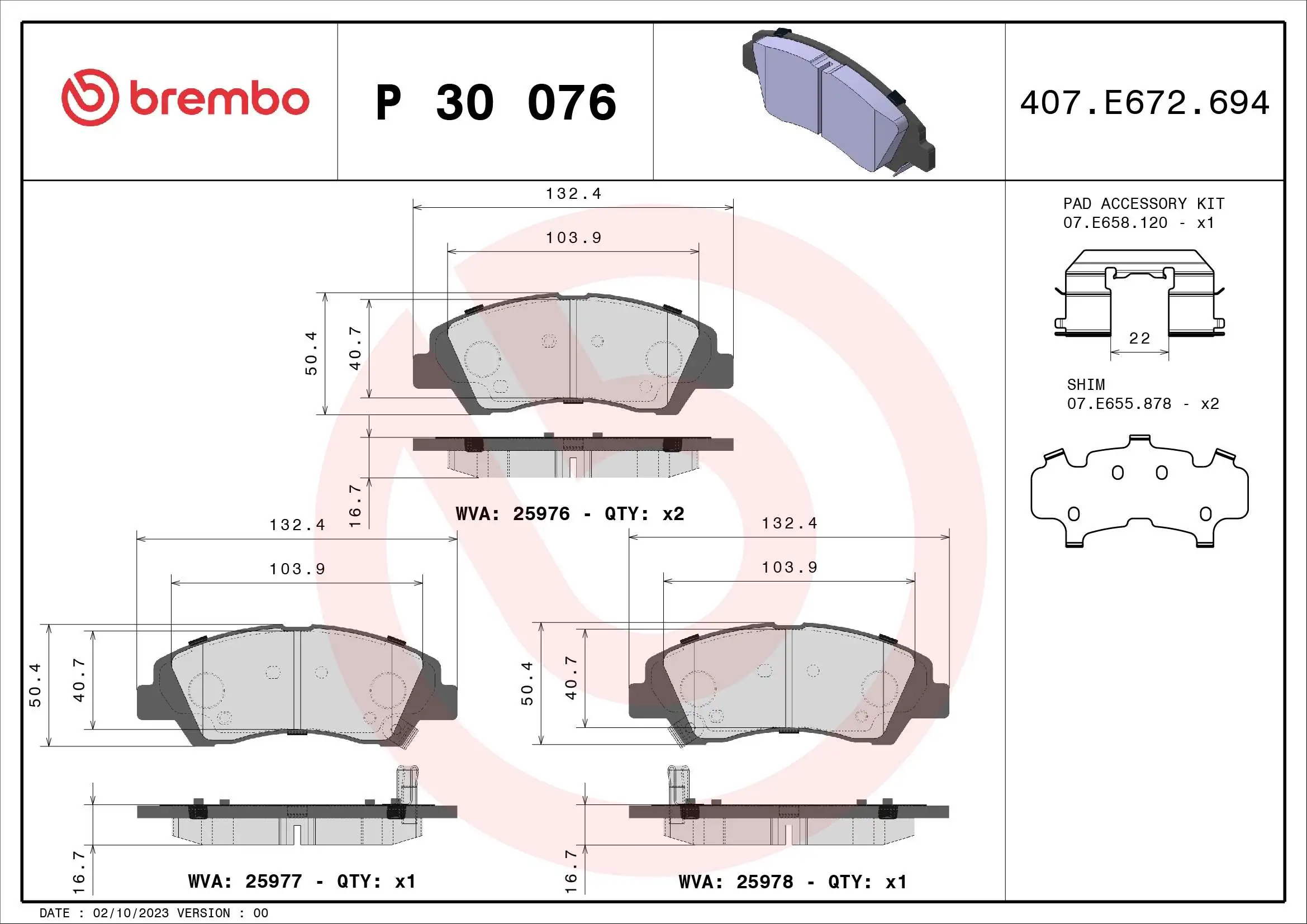 Brake Pad Set, disc brake