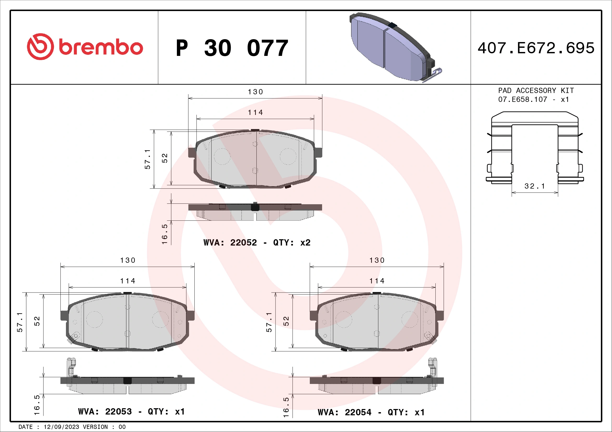Brake Pad Set, disc brake