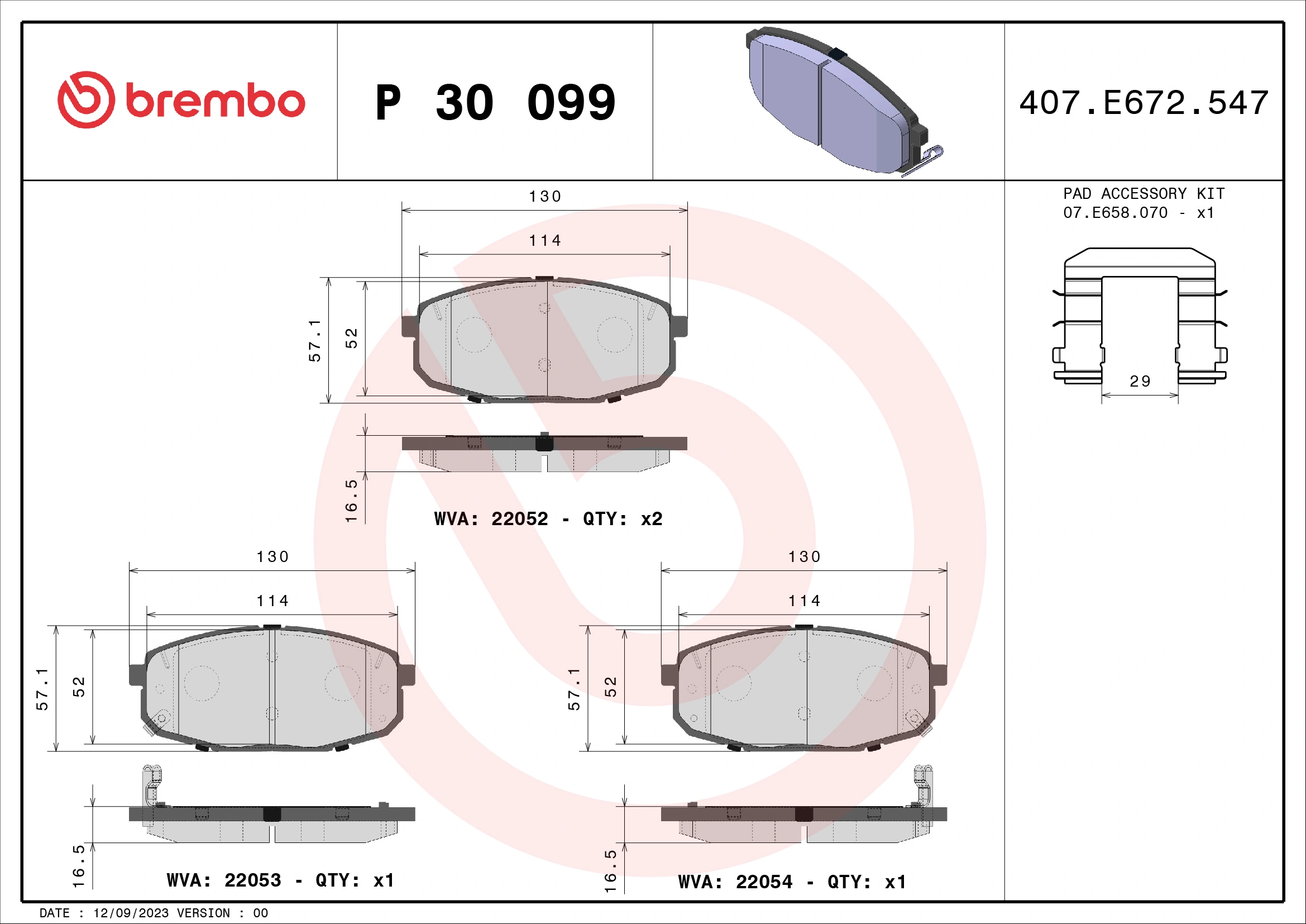 Brake Pad Set, disc brake
