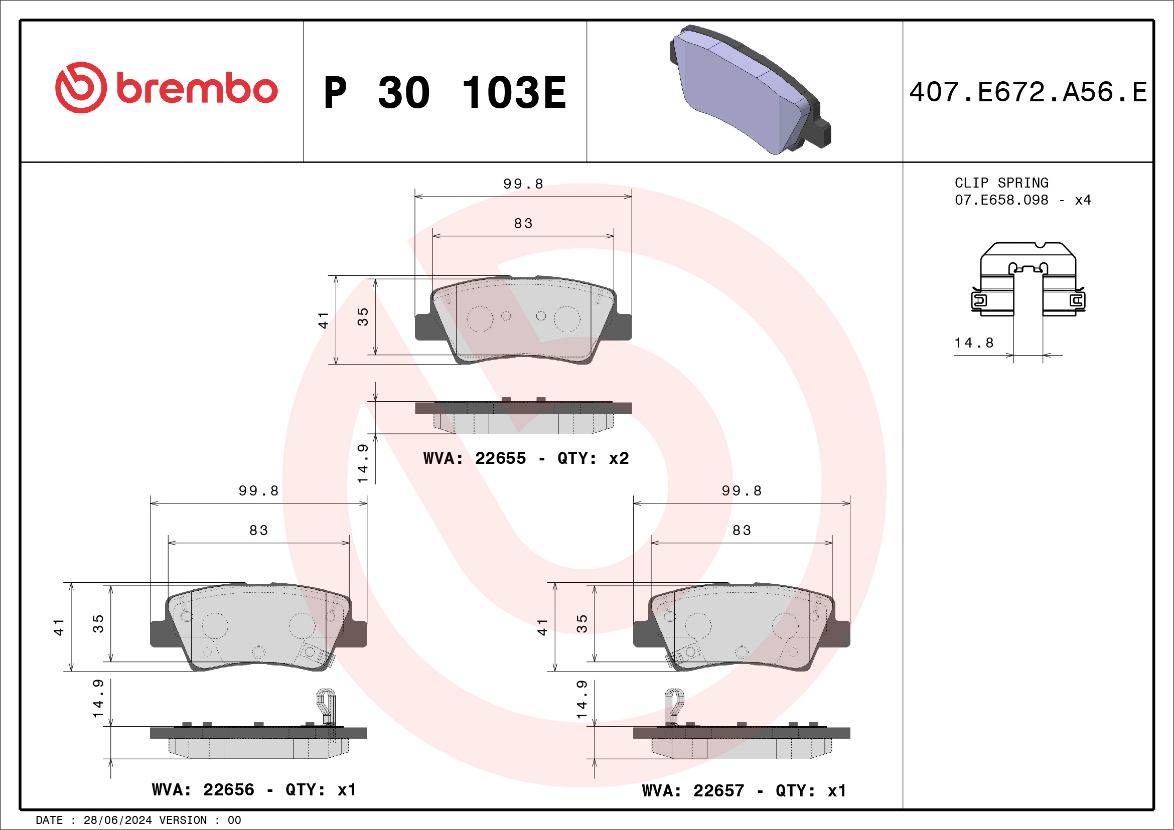 Brake Pad Set, disc brake