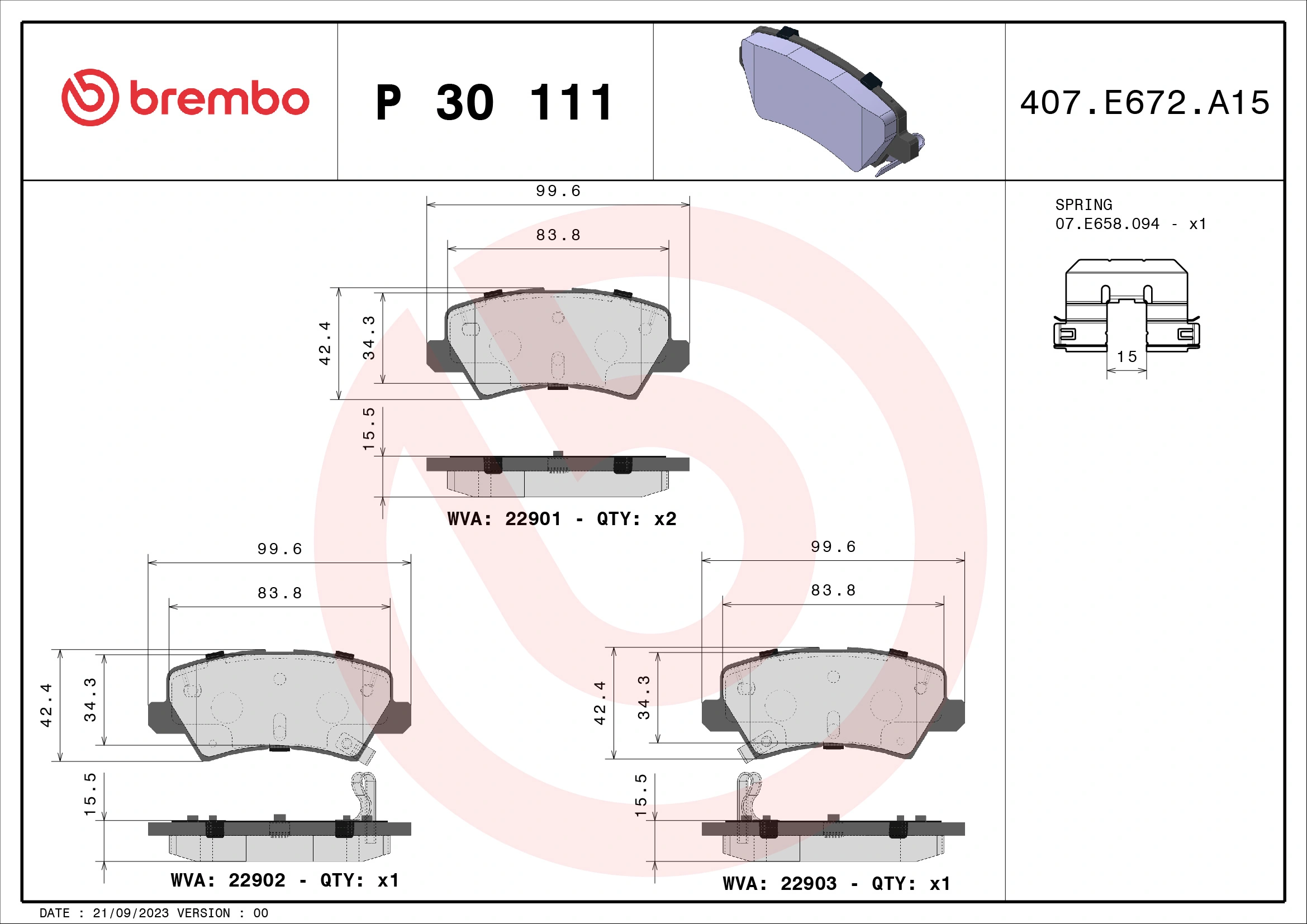 Brake Pad Set, disc brake