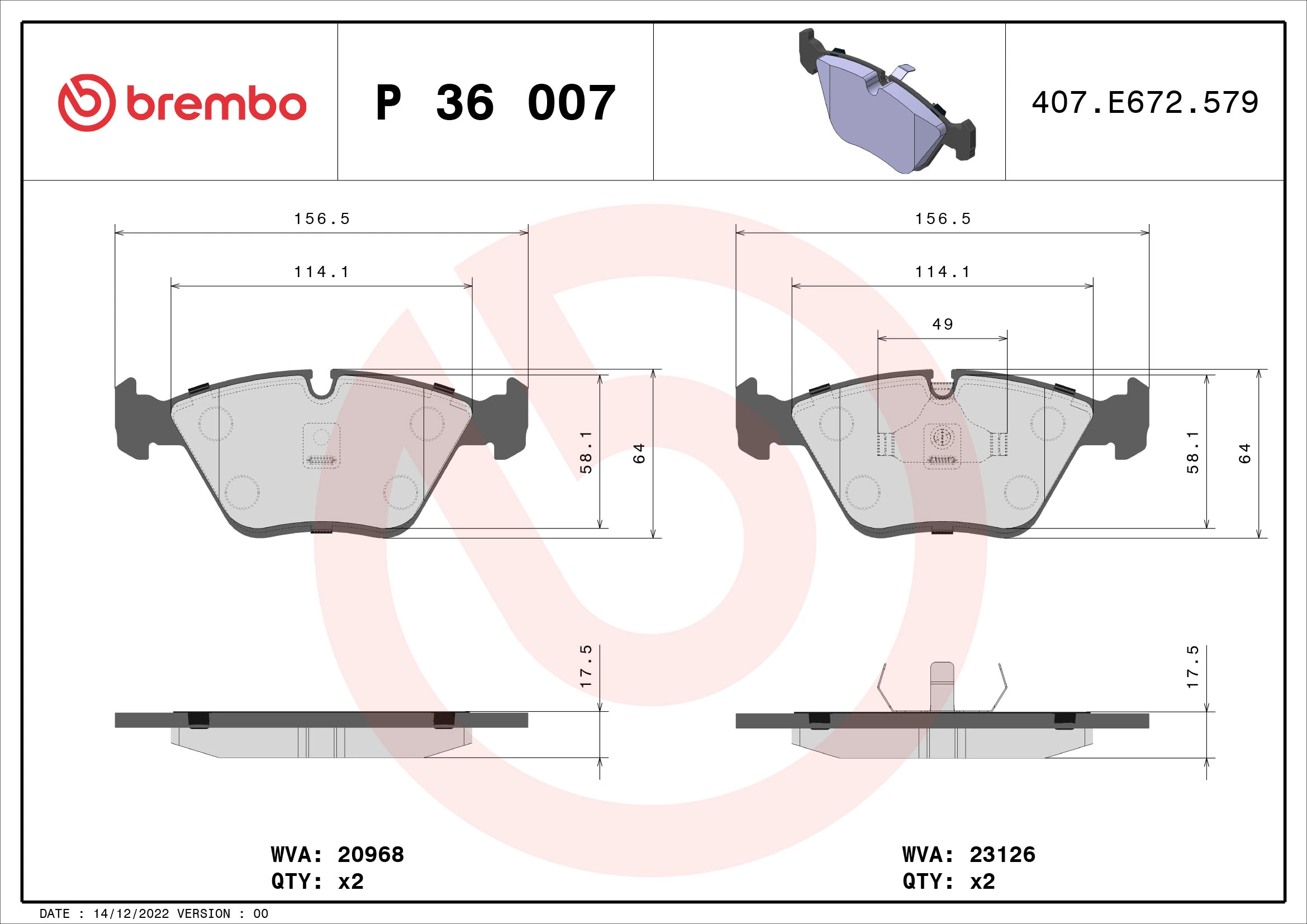 Brake Pad Set, disc brake