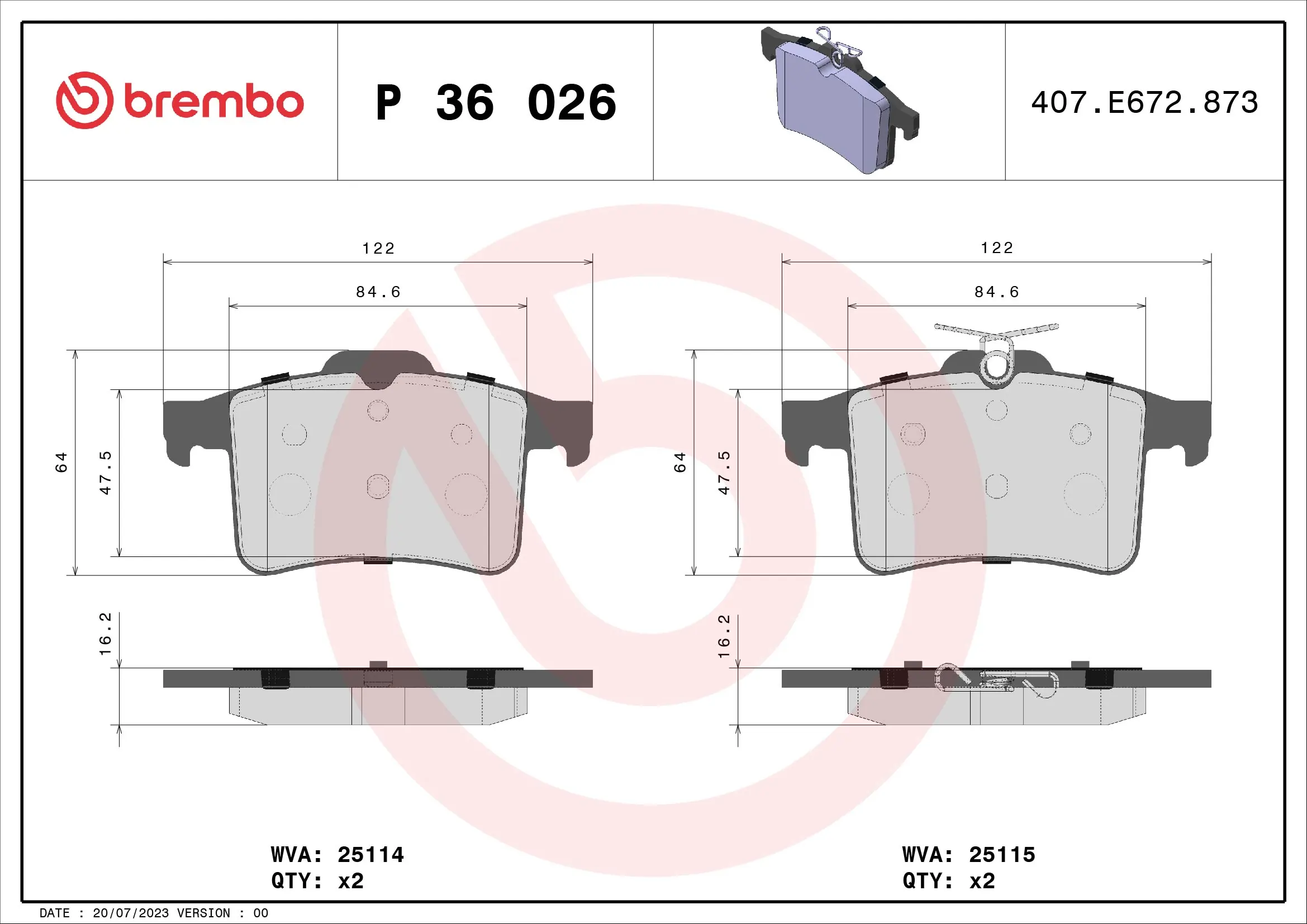 Brake Pad Set, disc brake