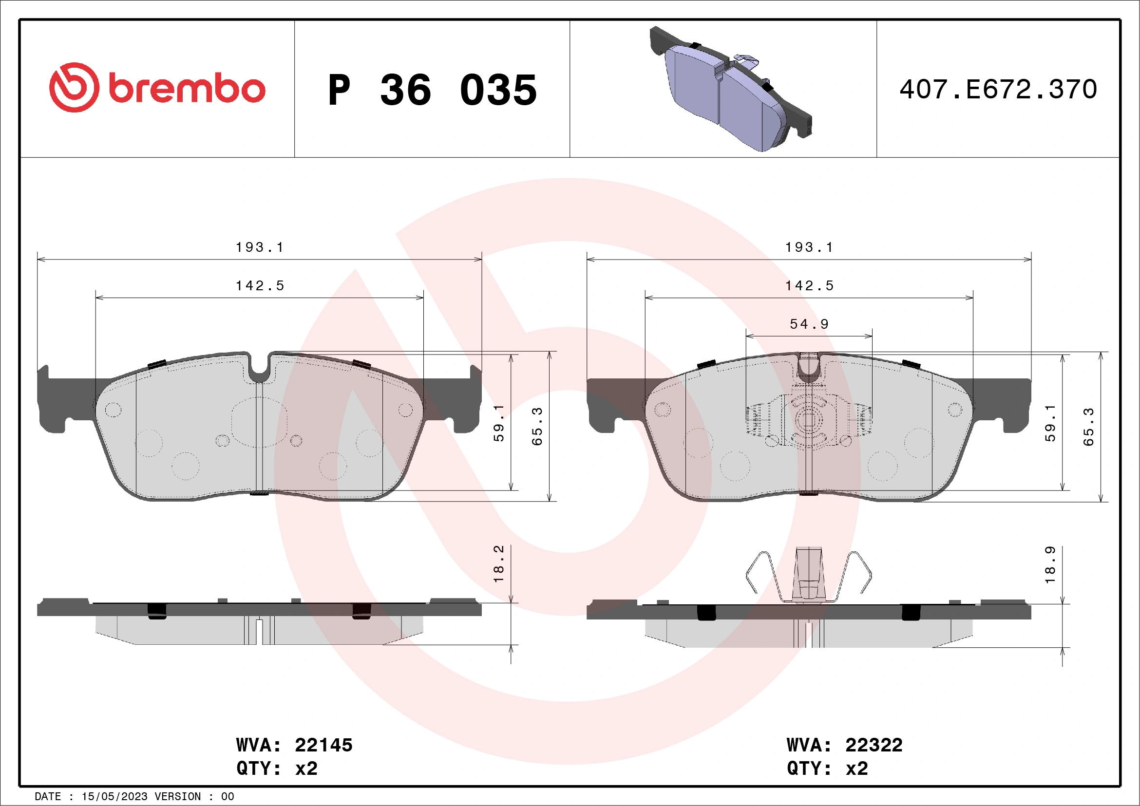 Brake Pad Set, disc brake