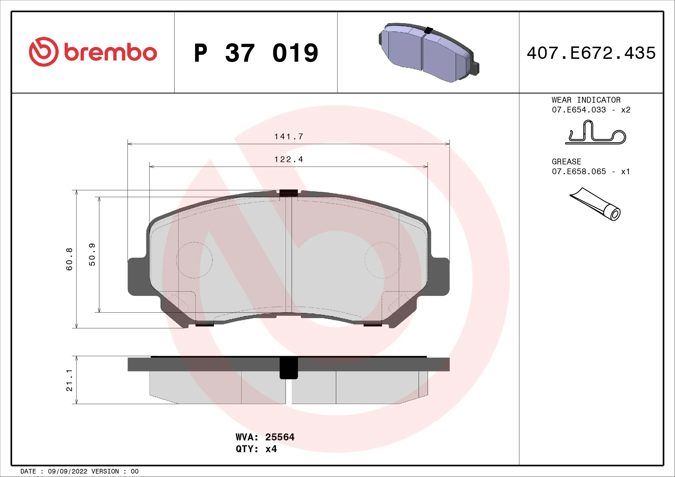 Brake Pad Set, disc brake
