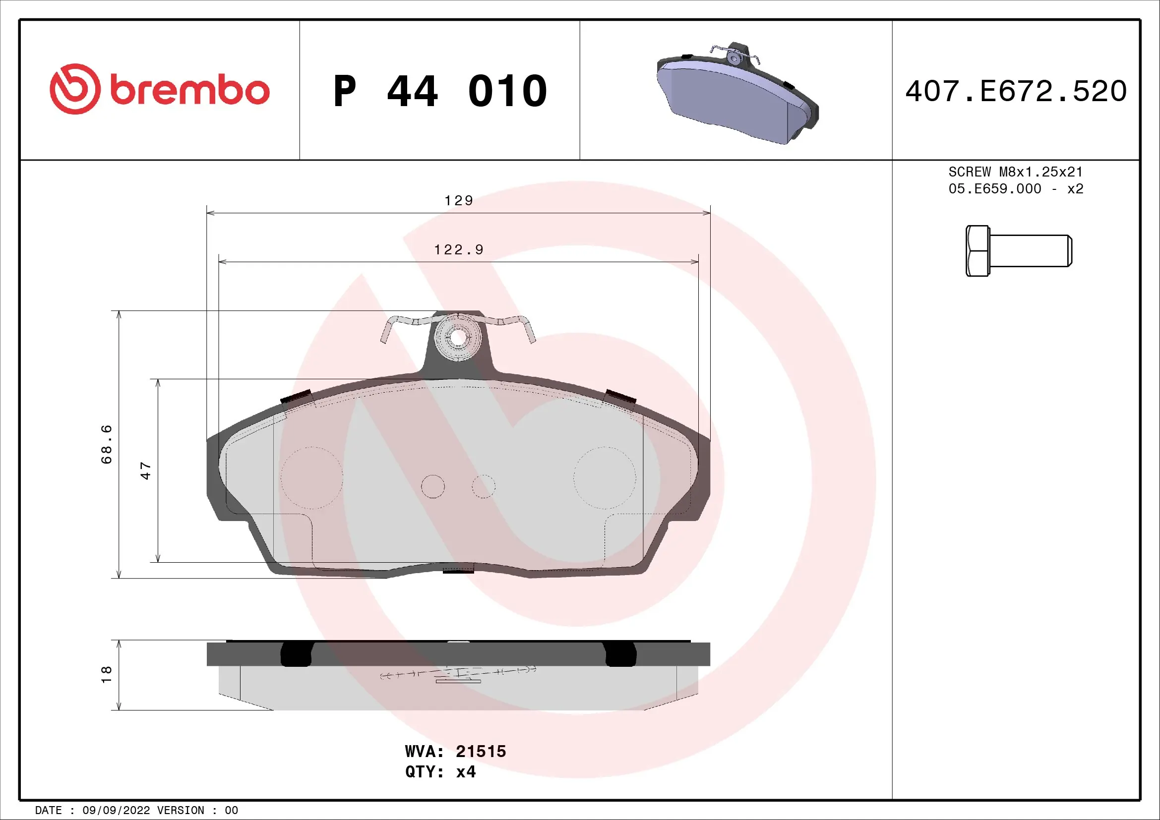 Brake Pad Set, disc brake