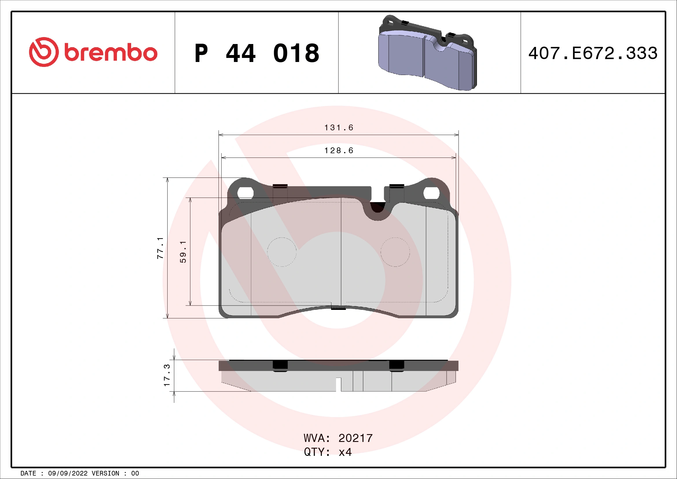 Brake Pad Set, disc brake