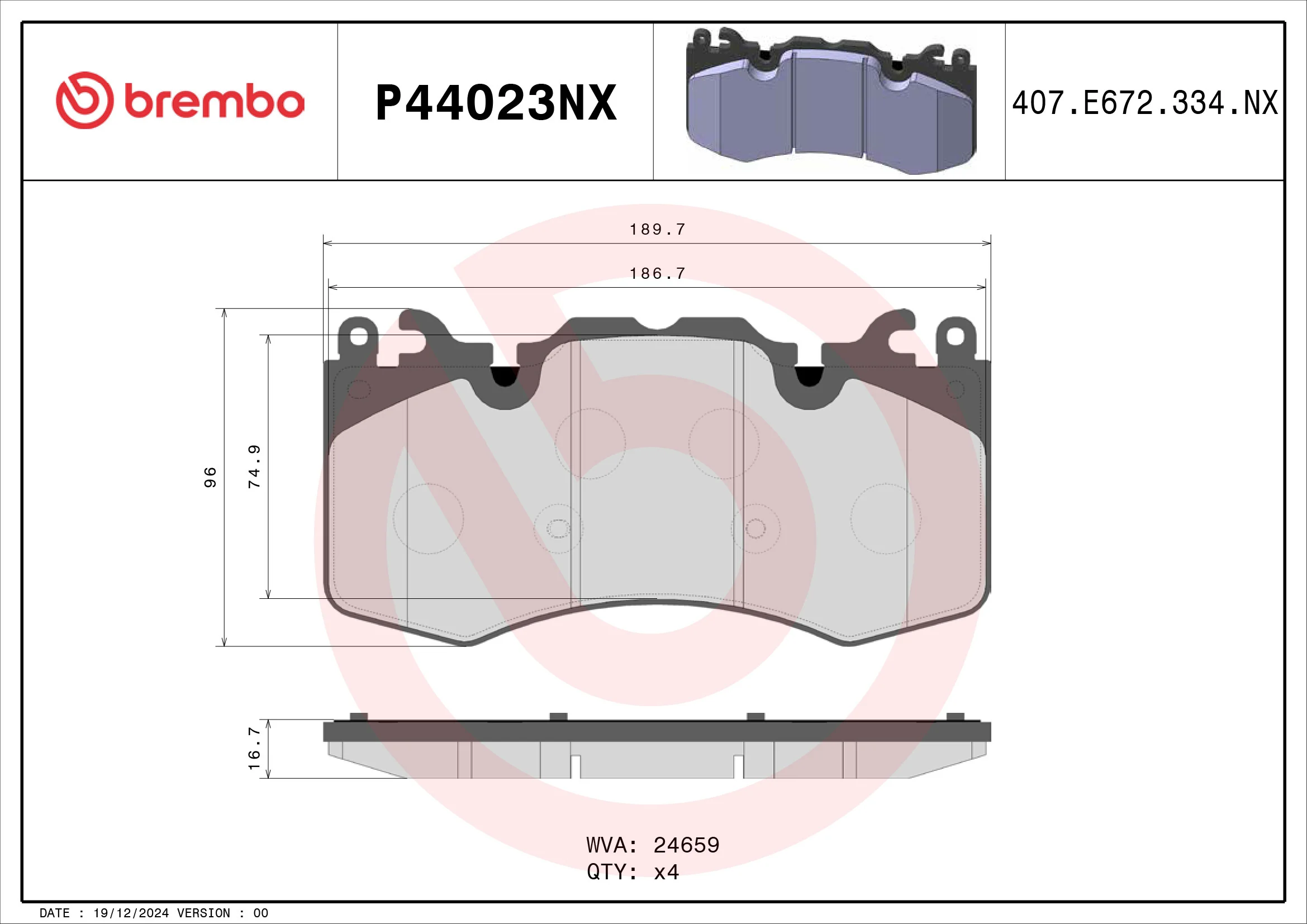Brake Pad Set, disc brake