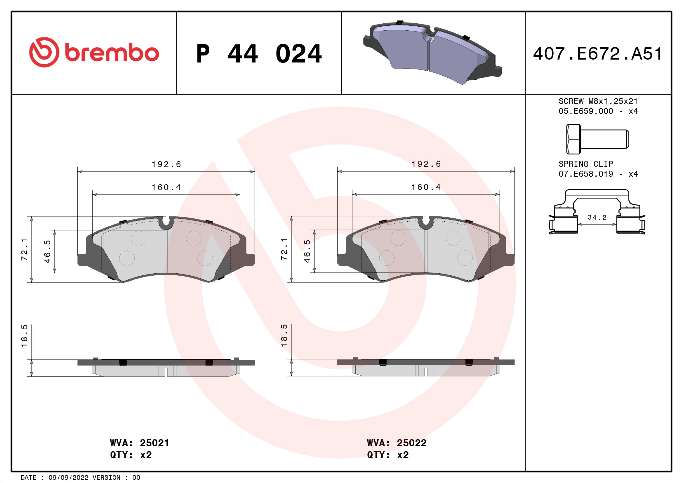 Brake Pad Set, disc brake