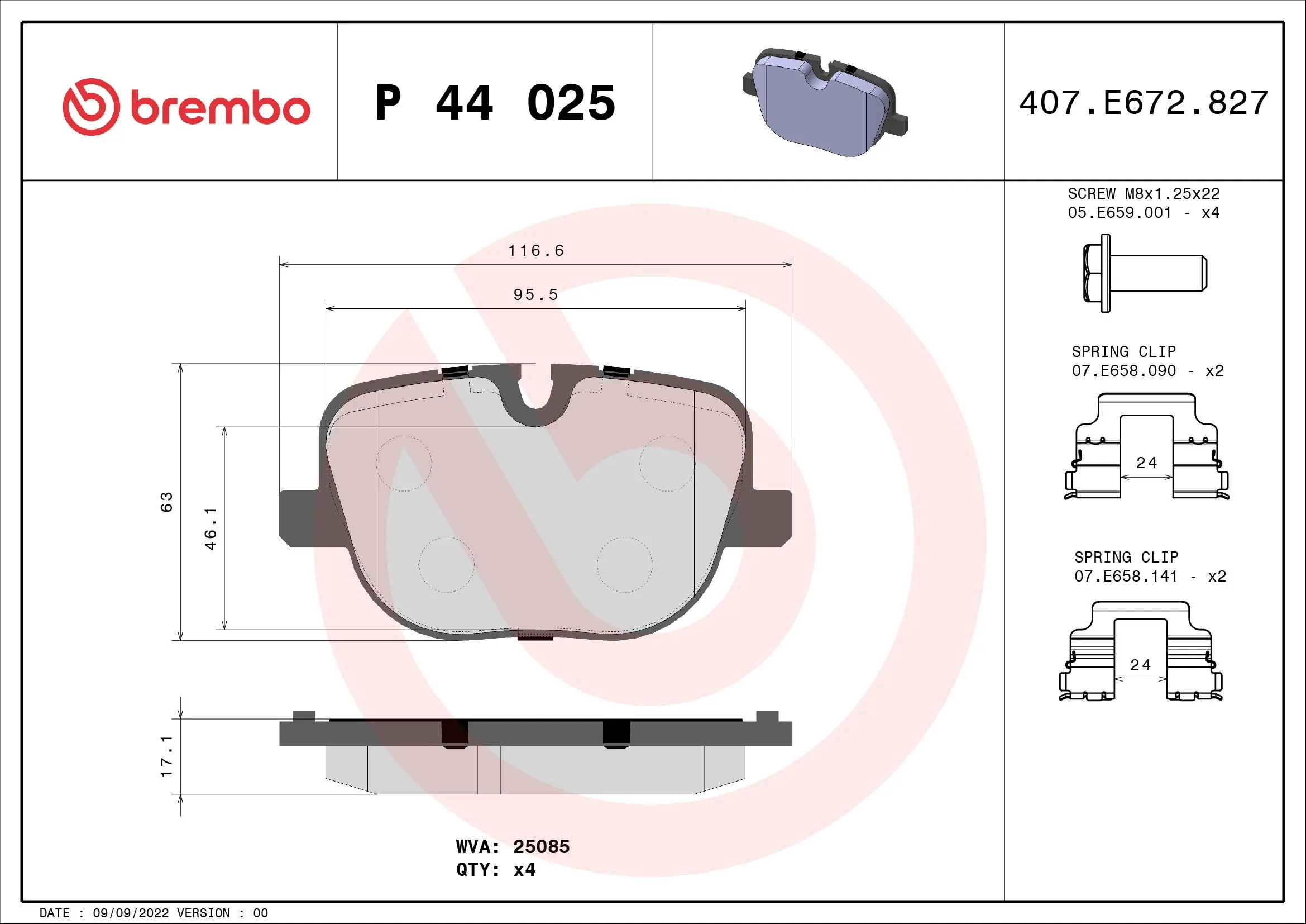 Brake Pad Set, disc brake
