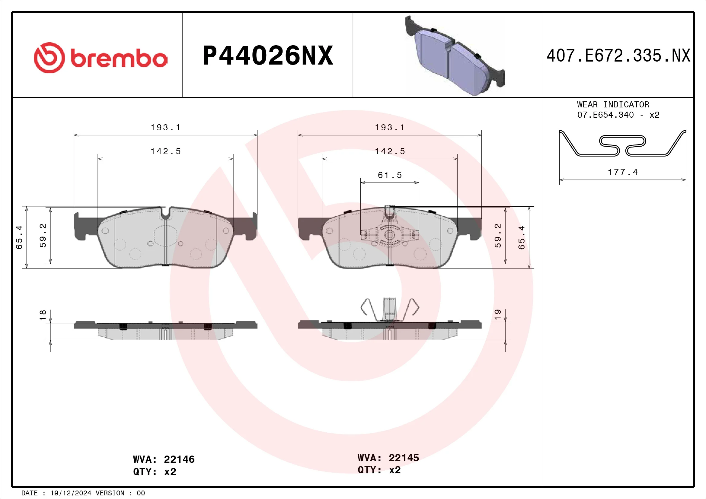 Brake Pad Set, disc brake