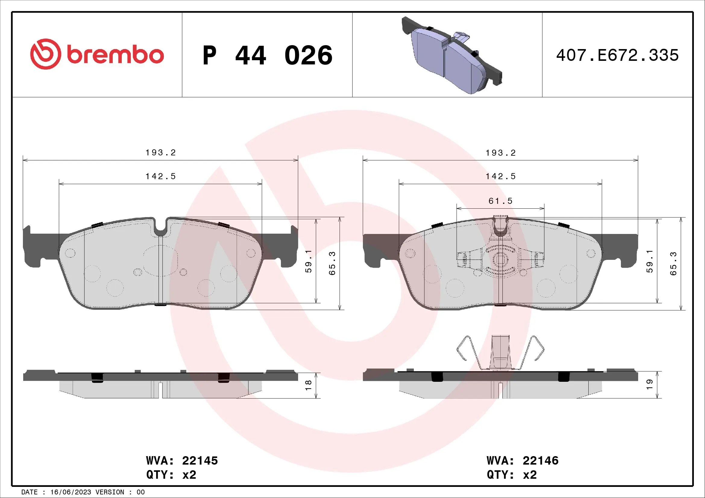 Brake Pad Set, disc brake