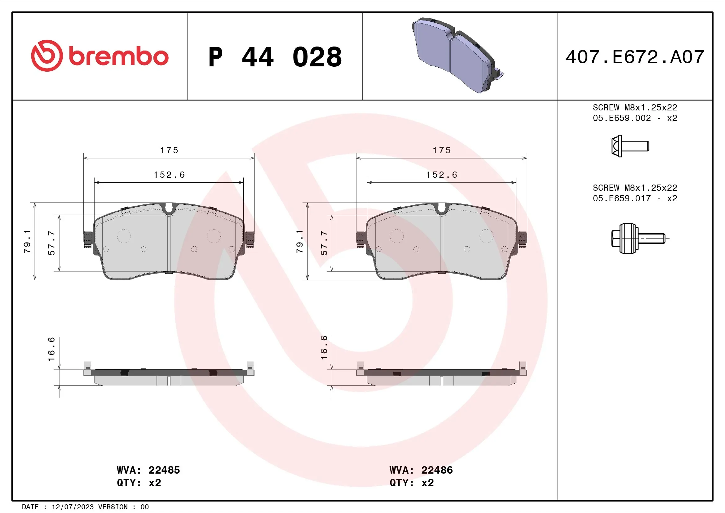 Brake Pad Set, disc brake