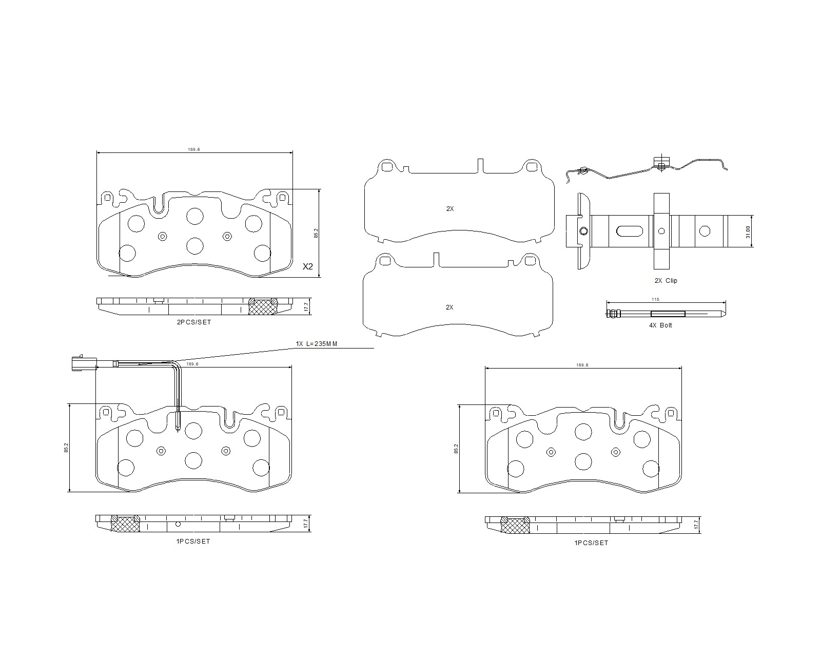 Brake Pad Set, disc brake