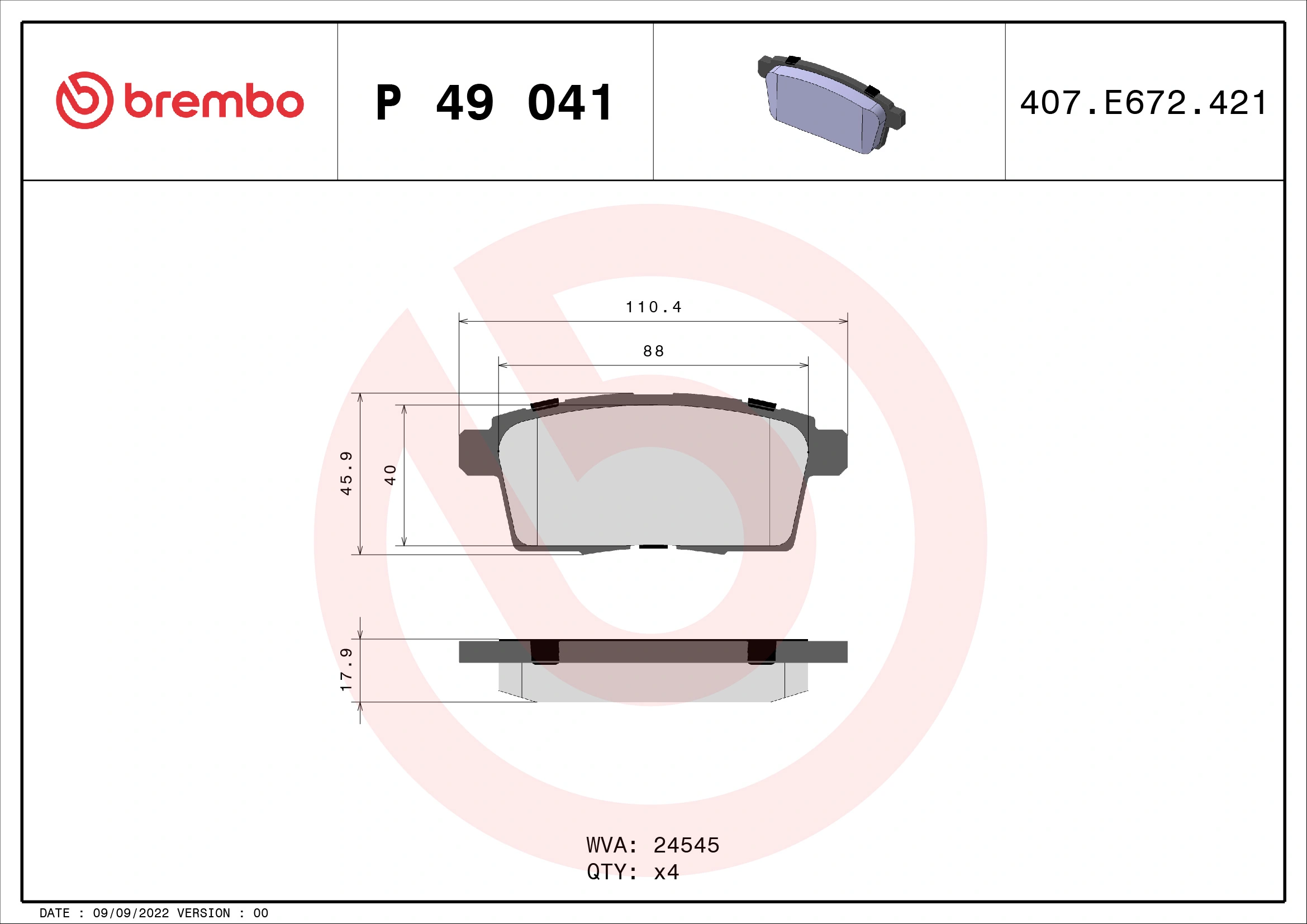 Brake Pad Set, disc brake