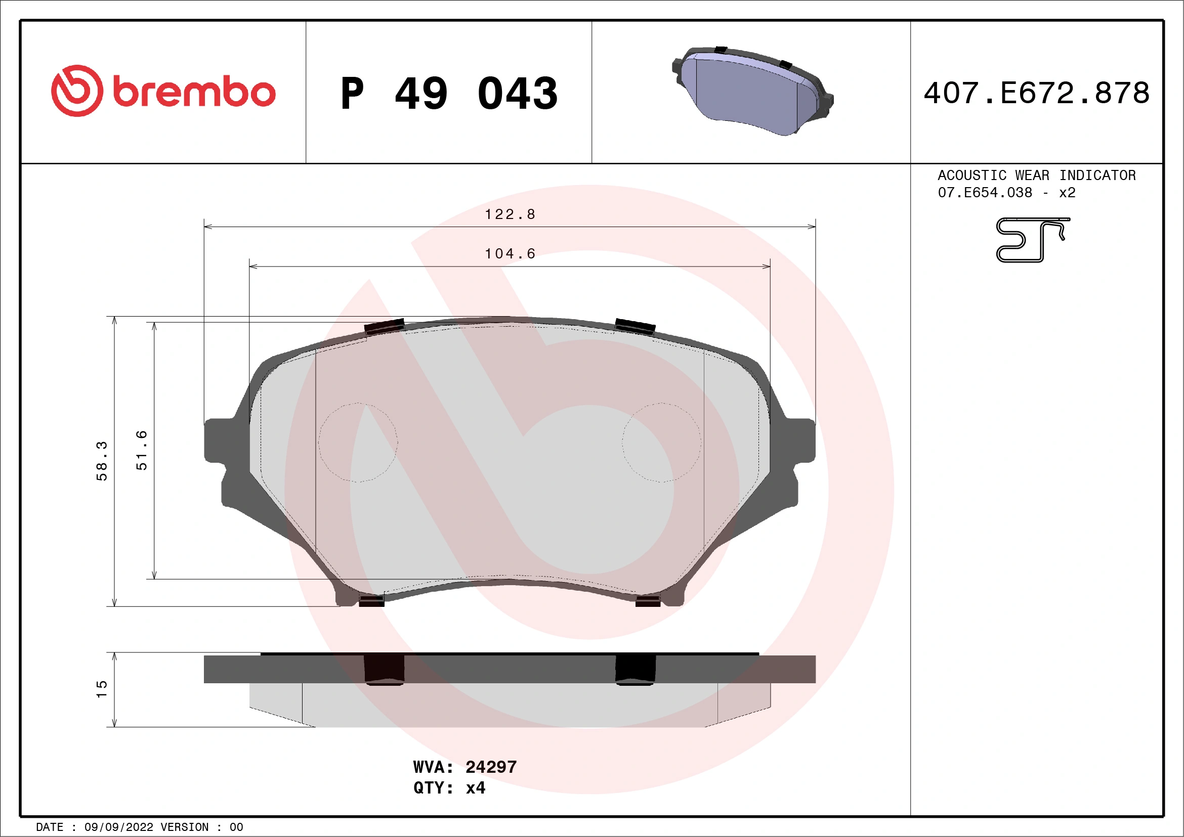 Brake Pad Set, disc brake