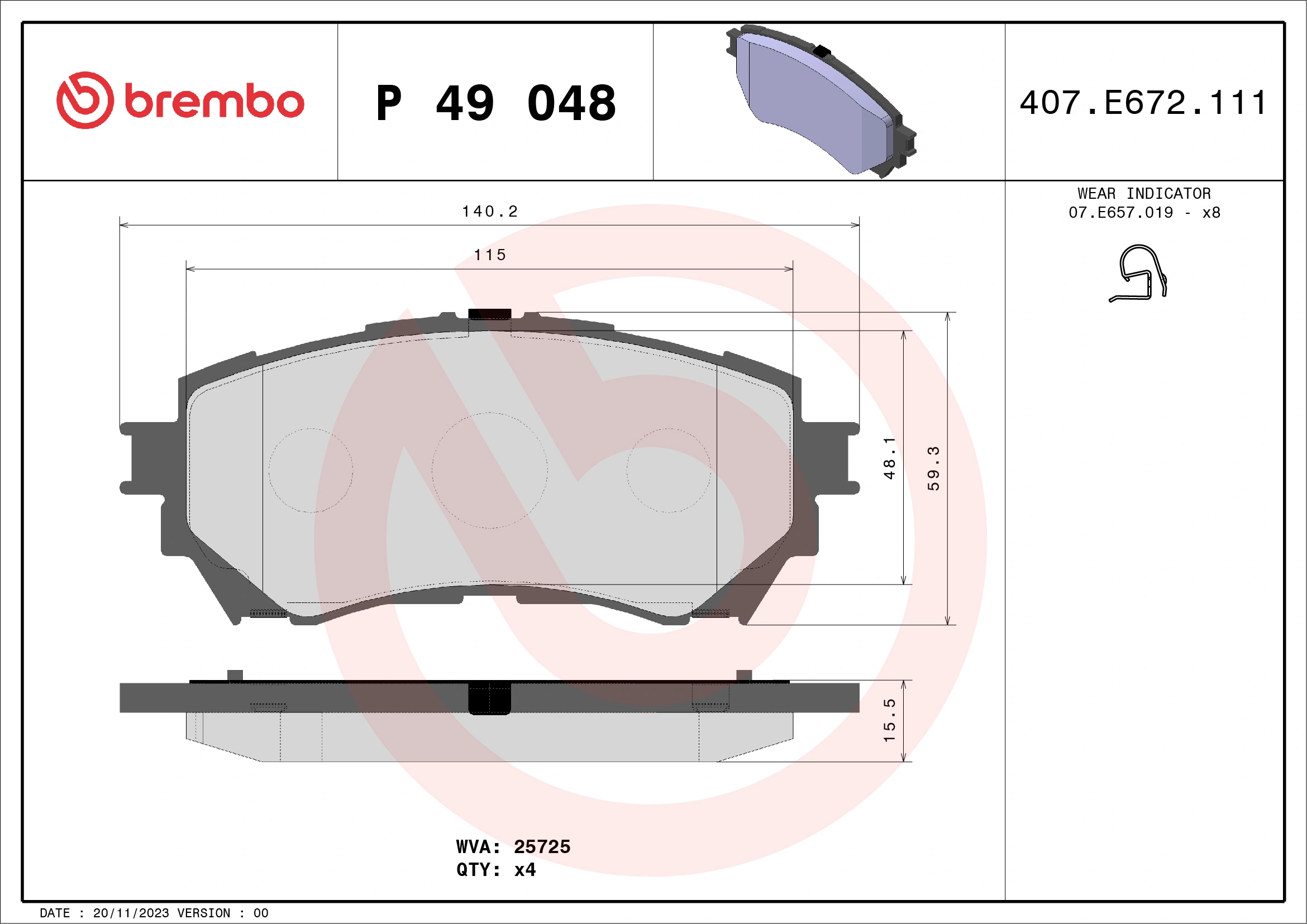 Brake Pad Set, disc brake