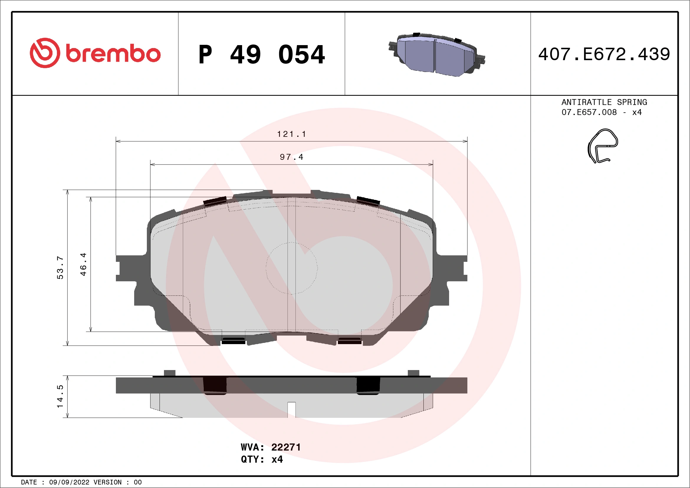 Brake Pad Set, disc brake