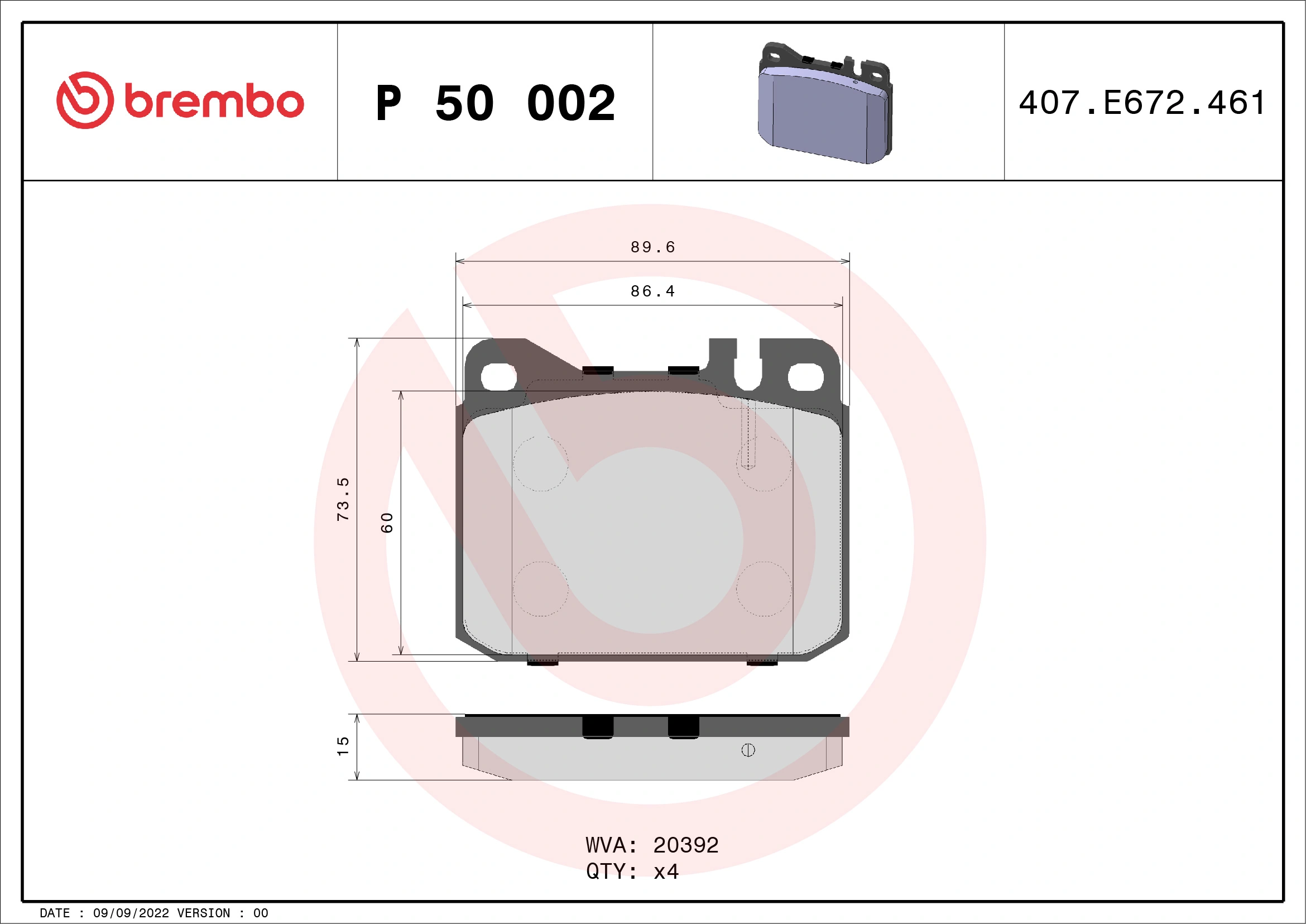 Brake Pad Set, disc brake