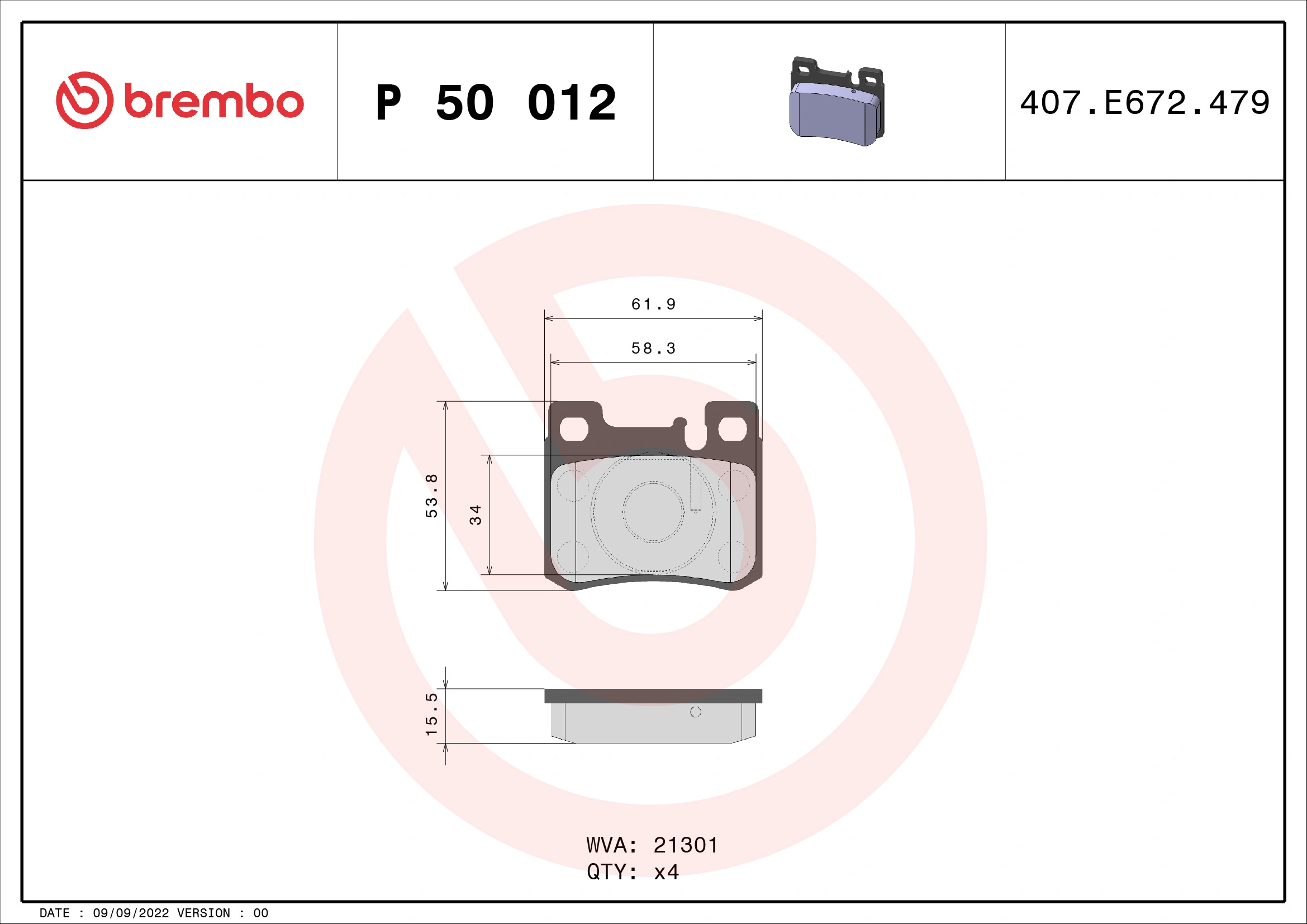 Brake Pad Set, disc brake