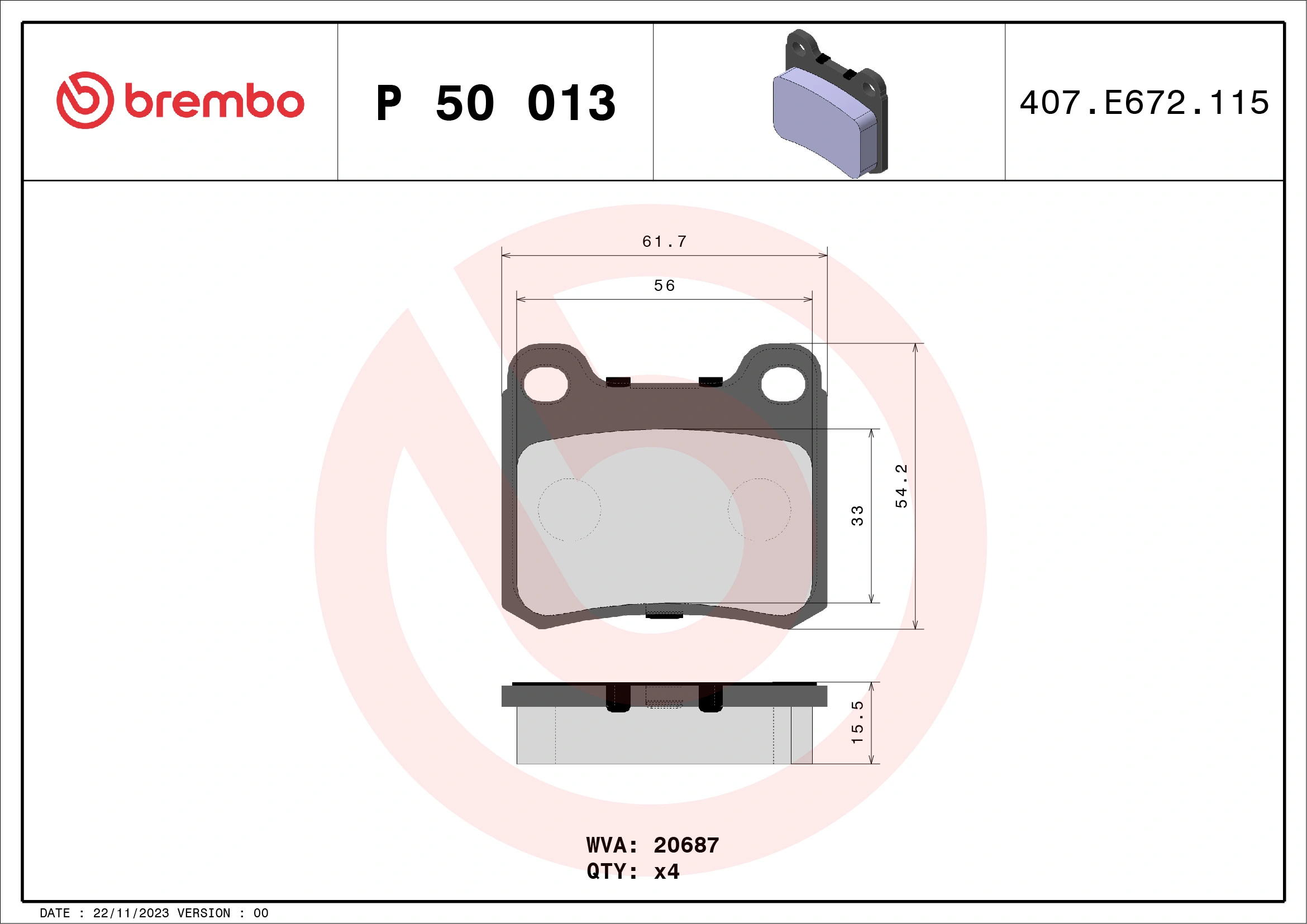 Brake Pad Set, disc brake