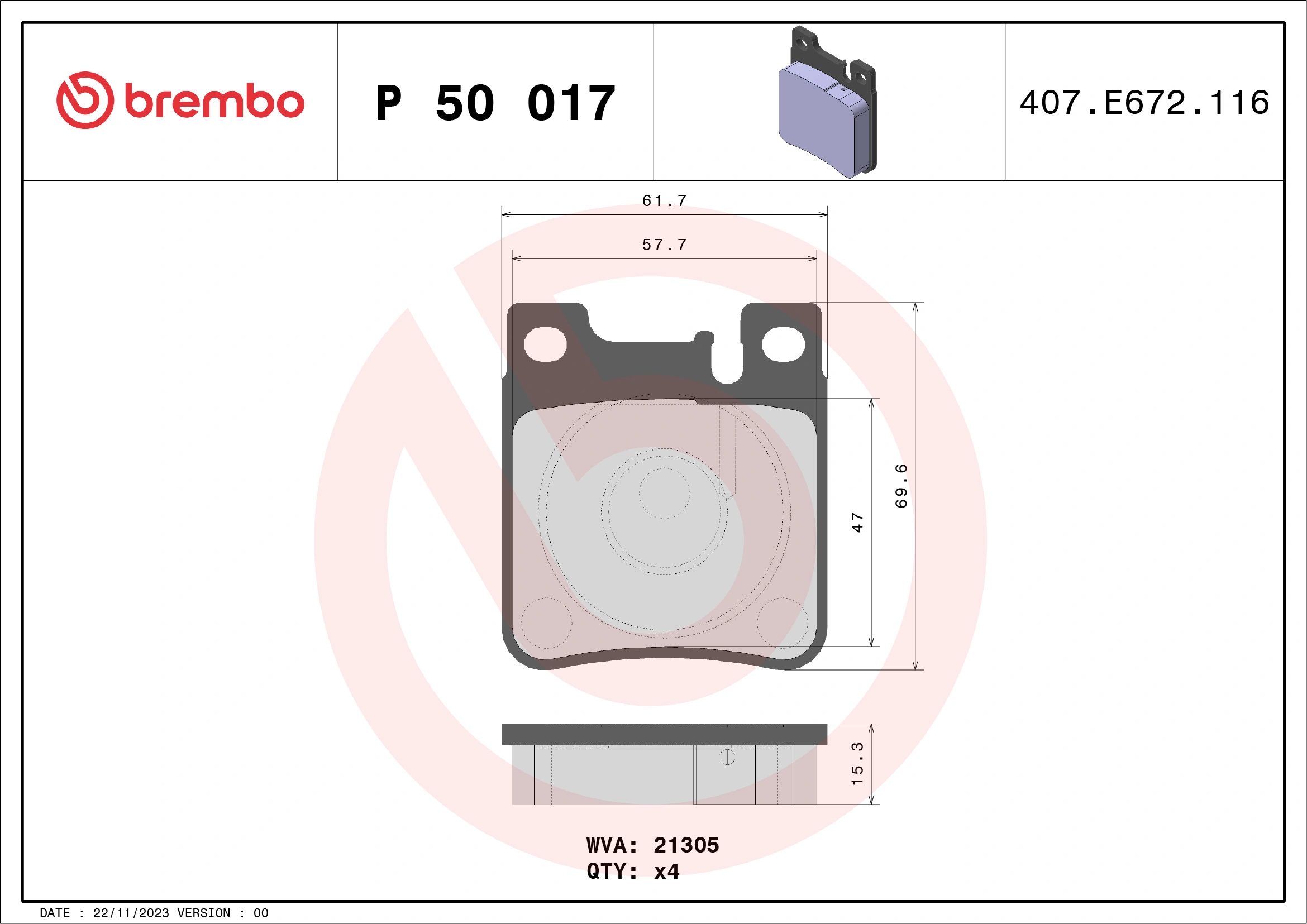 Brake Pad Set, disc brake