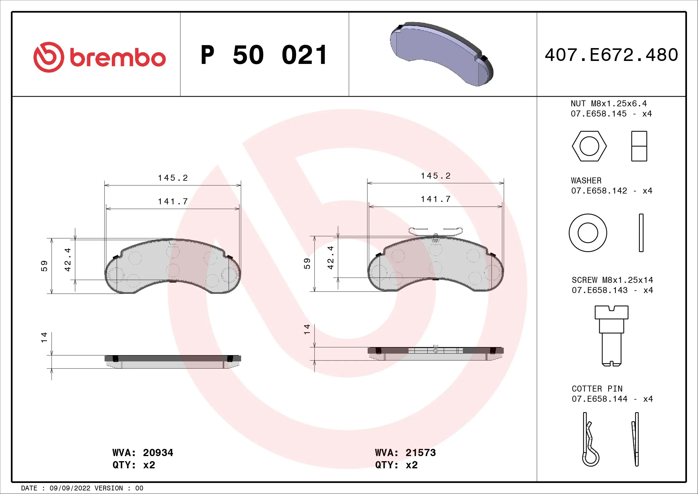 Brake Pad Set, disc brake