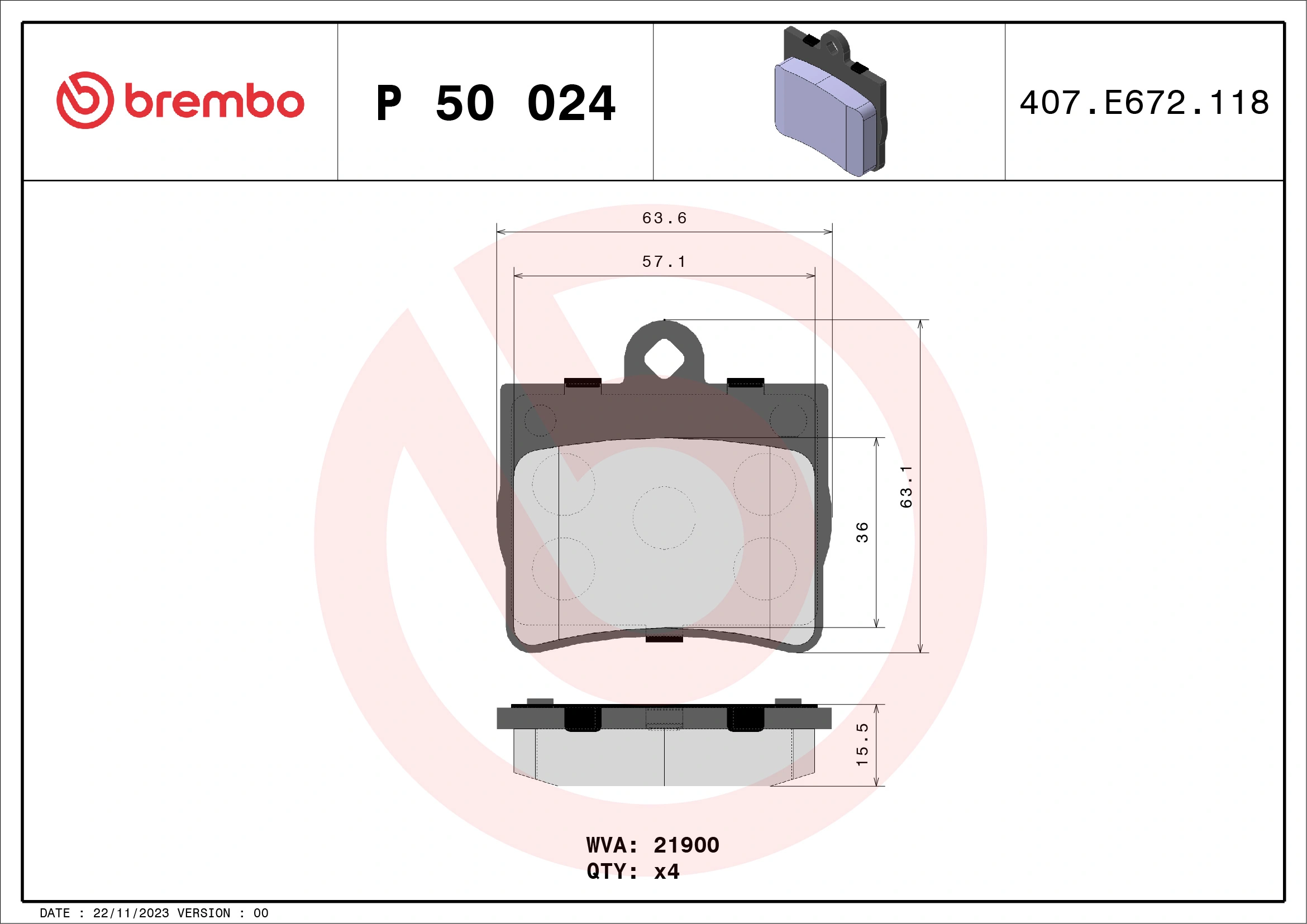 Brake Pad Set, disc brake