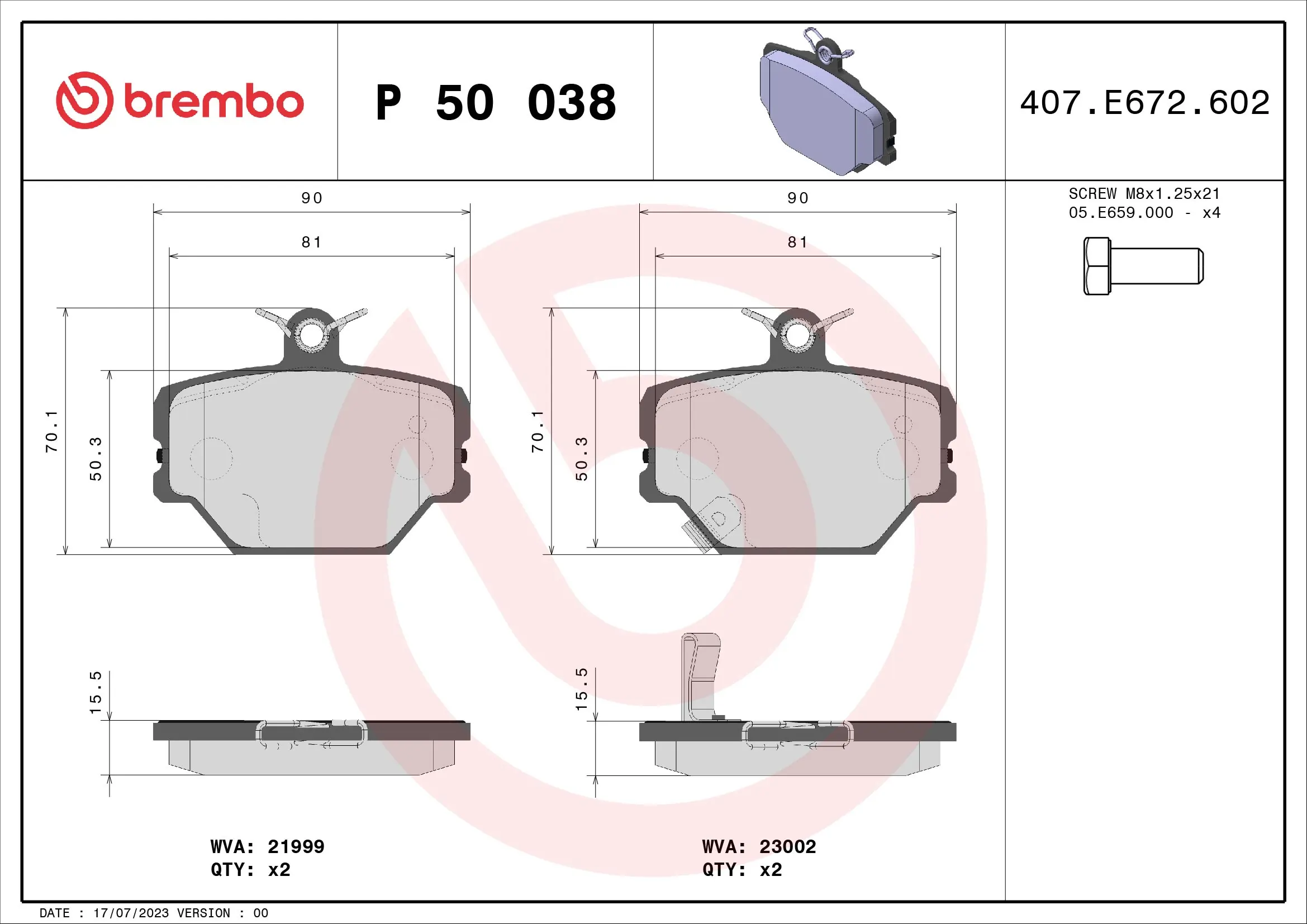 Brake Pad Set, disc brake