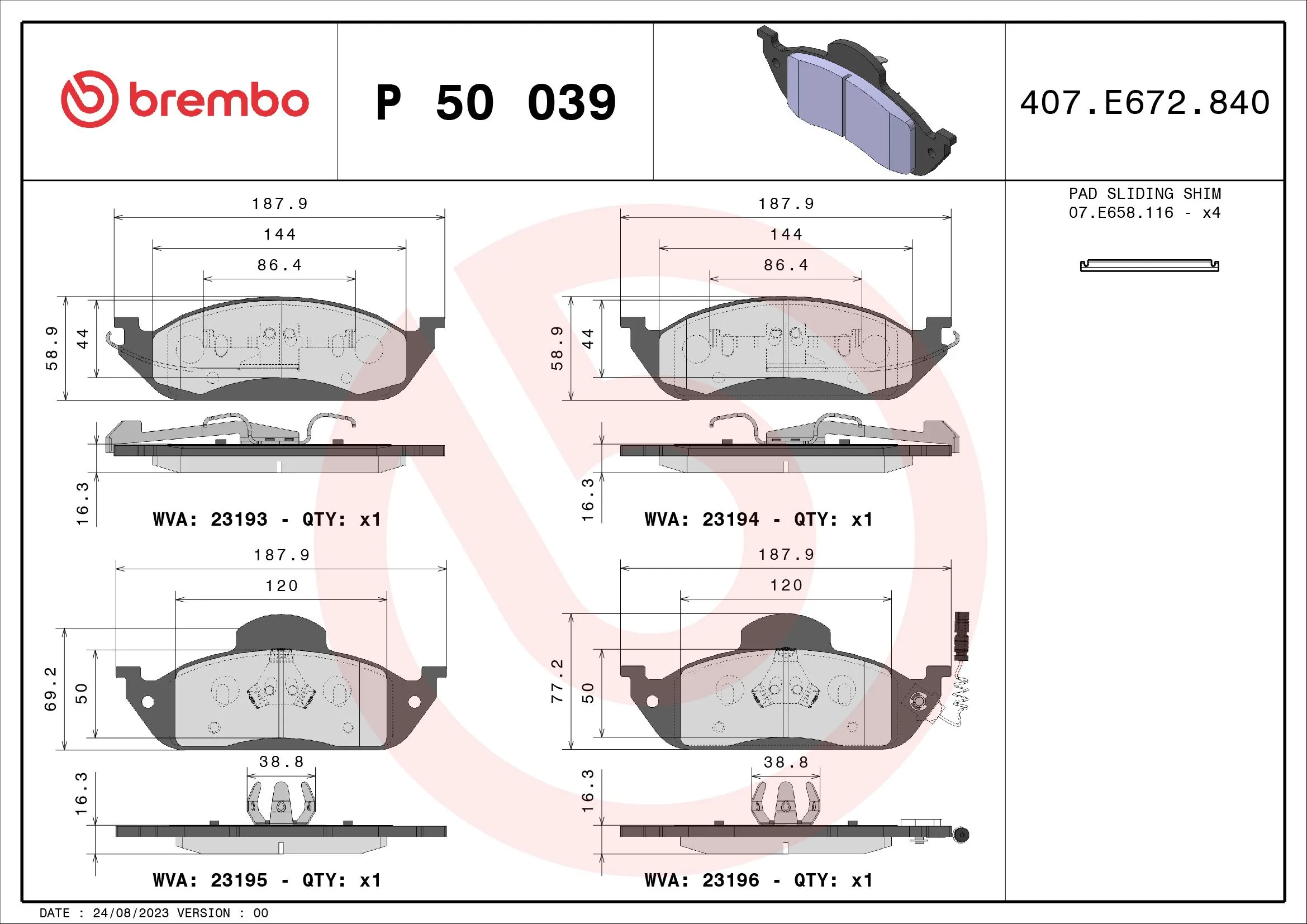 Brake Pad Set, disc brake