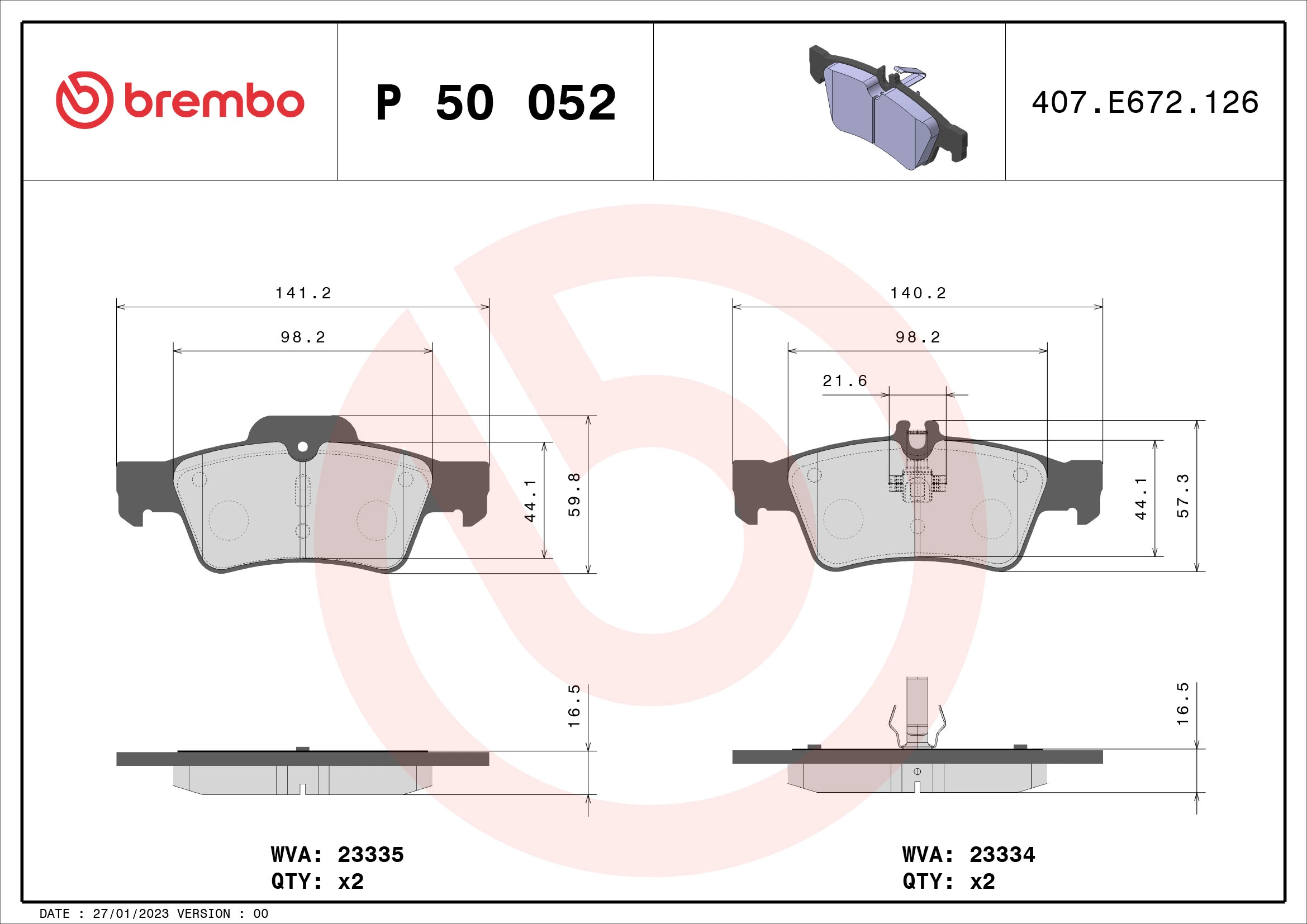 Brake Pad Set, disc brake