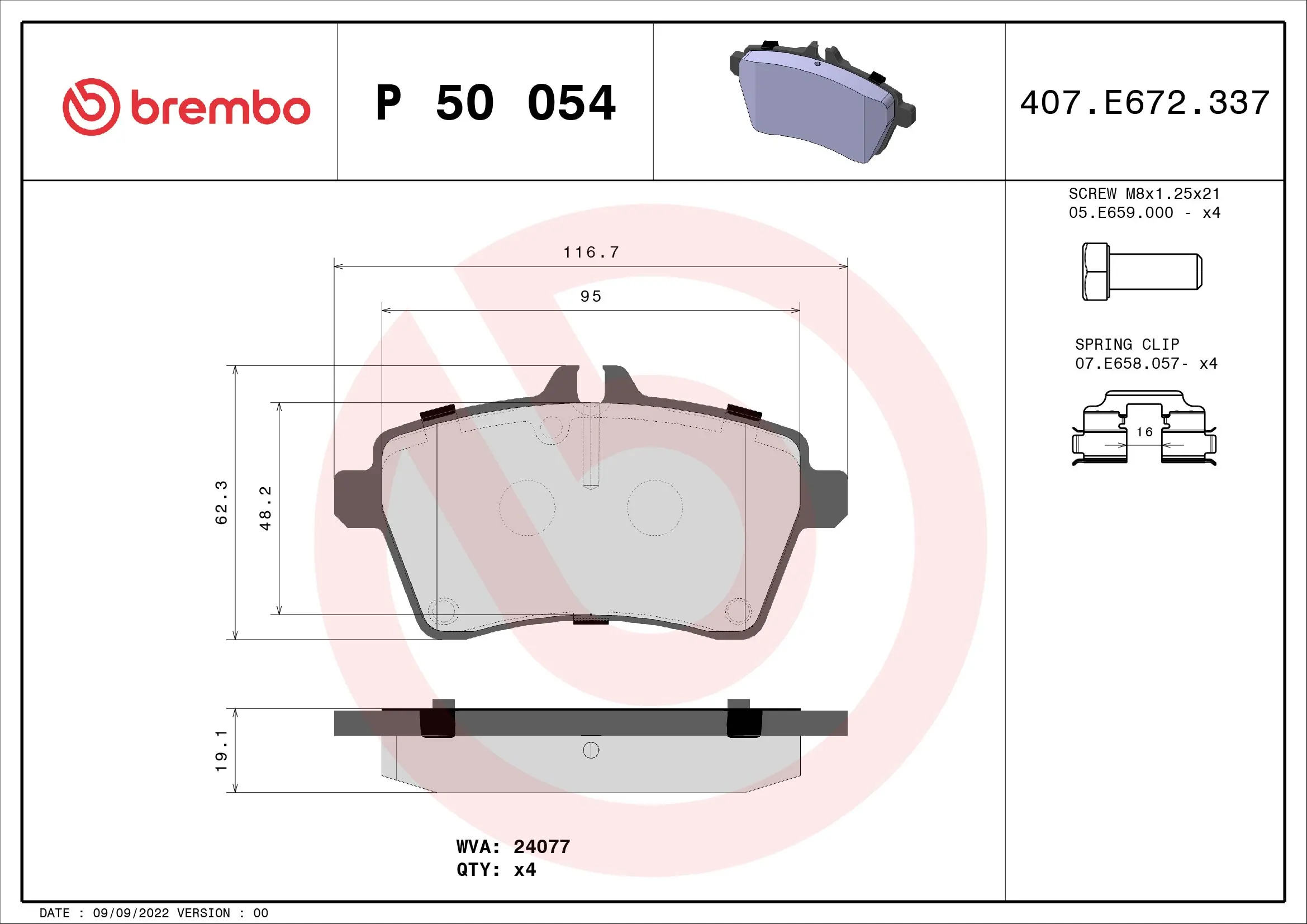 Brake Pad Set, disc brake