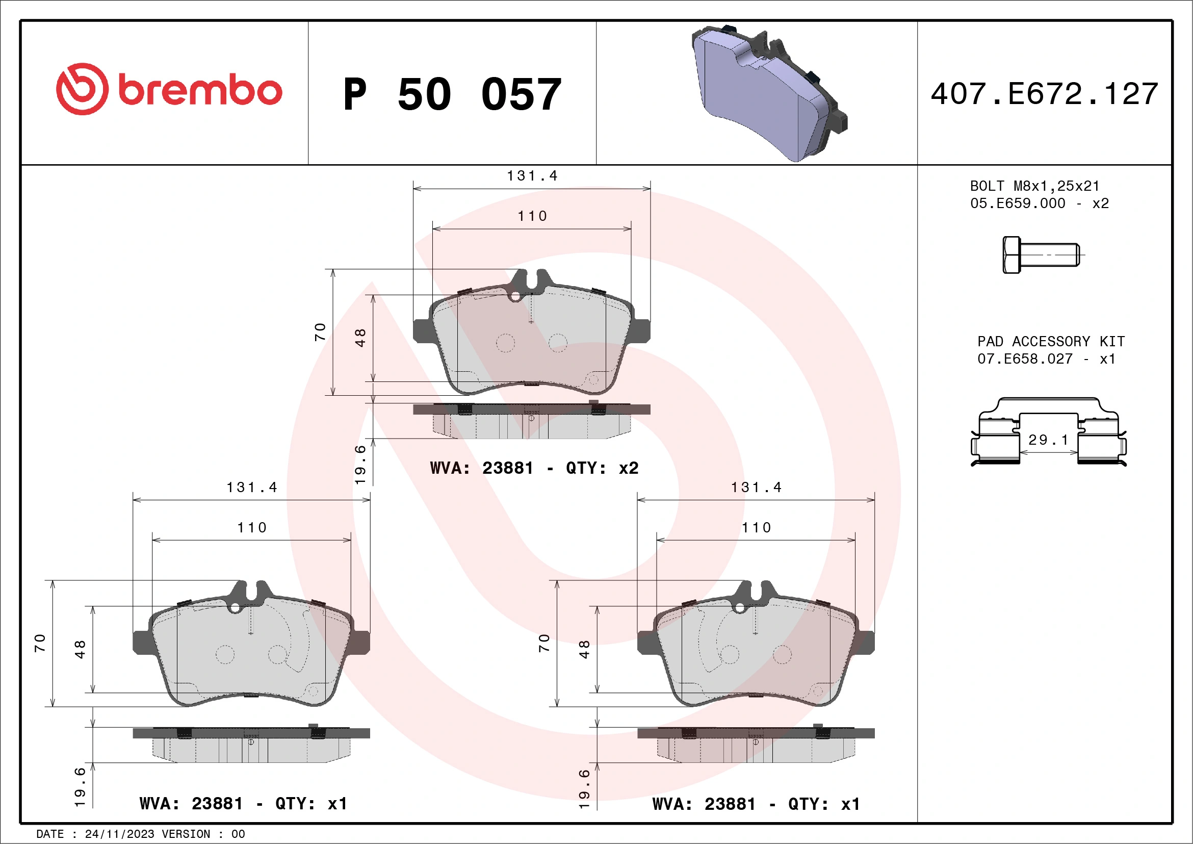 Brake Pad Set, disc brake