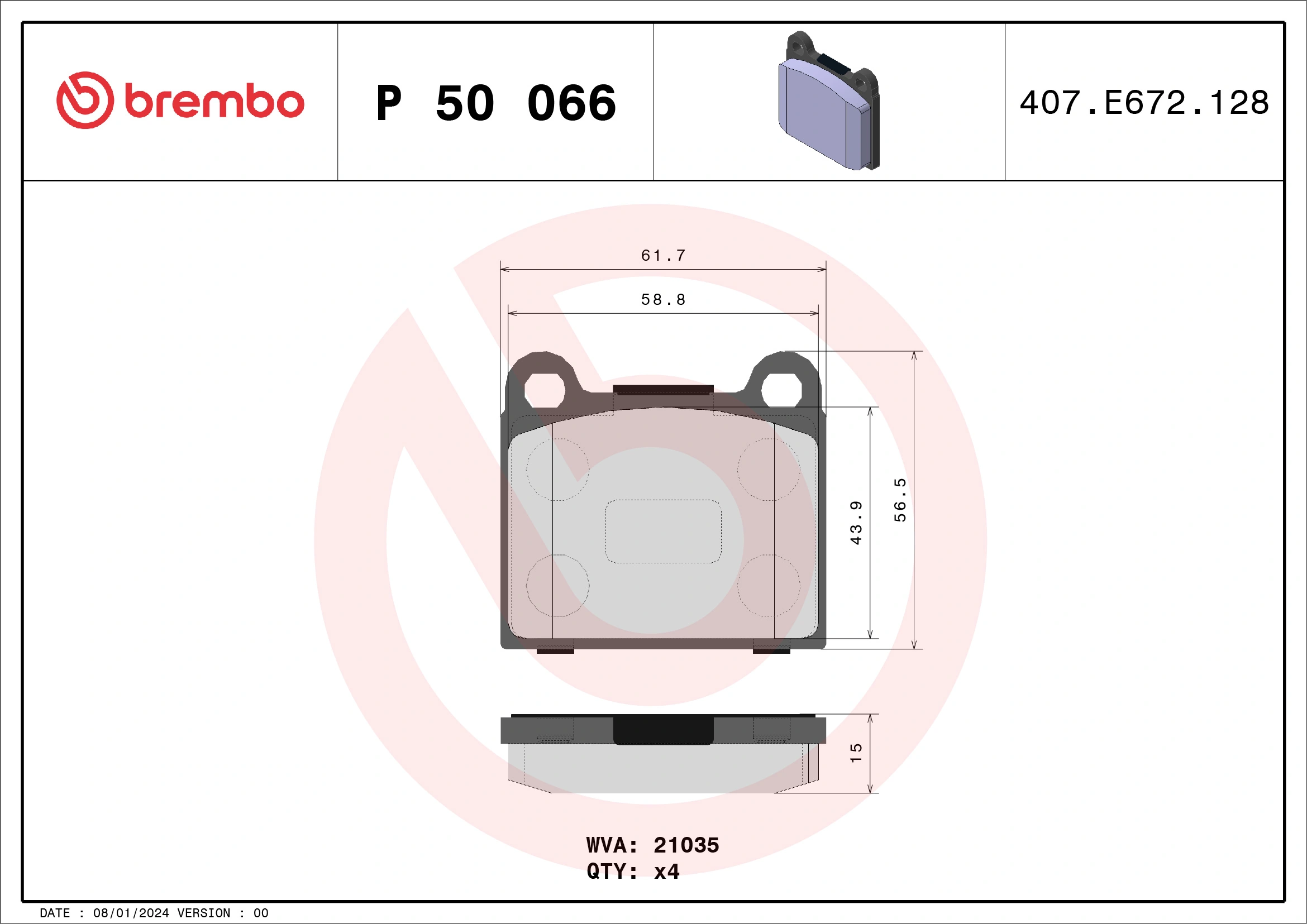 Brake Pad Set, disc brake