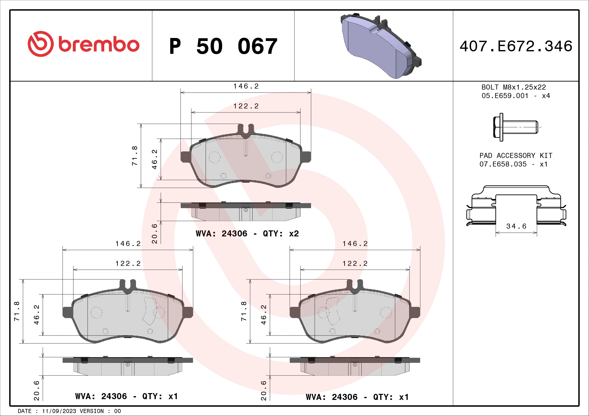 Brake Pad Set, disc brake