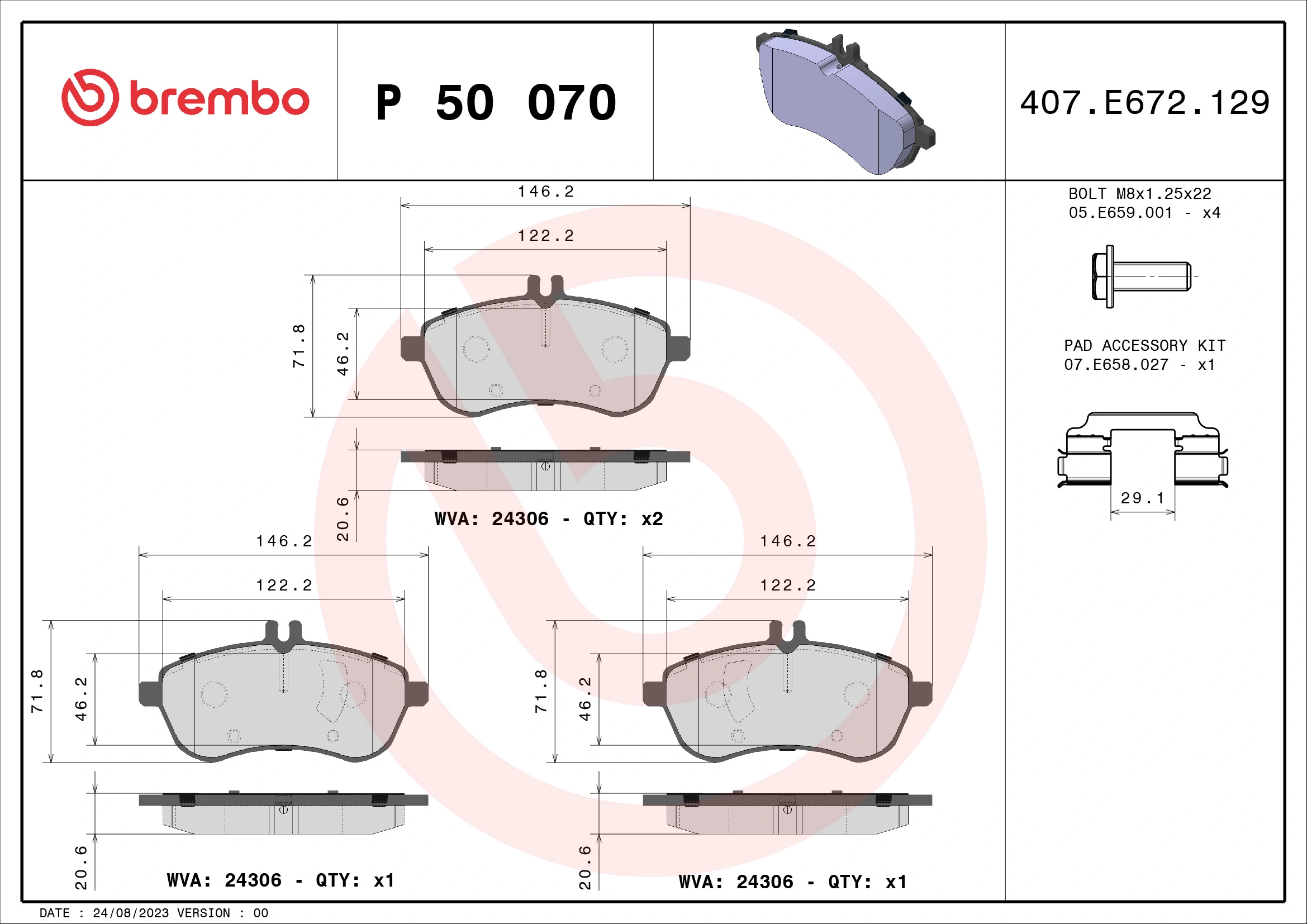 Brake Pad Set, disc brake