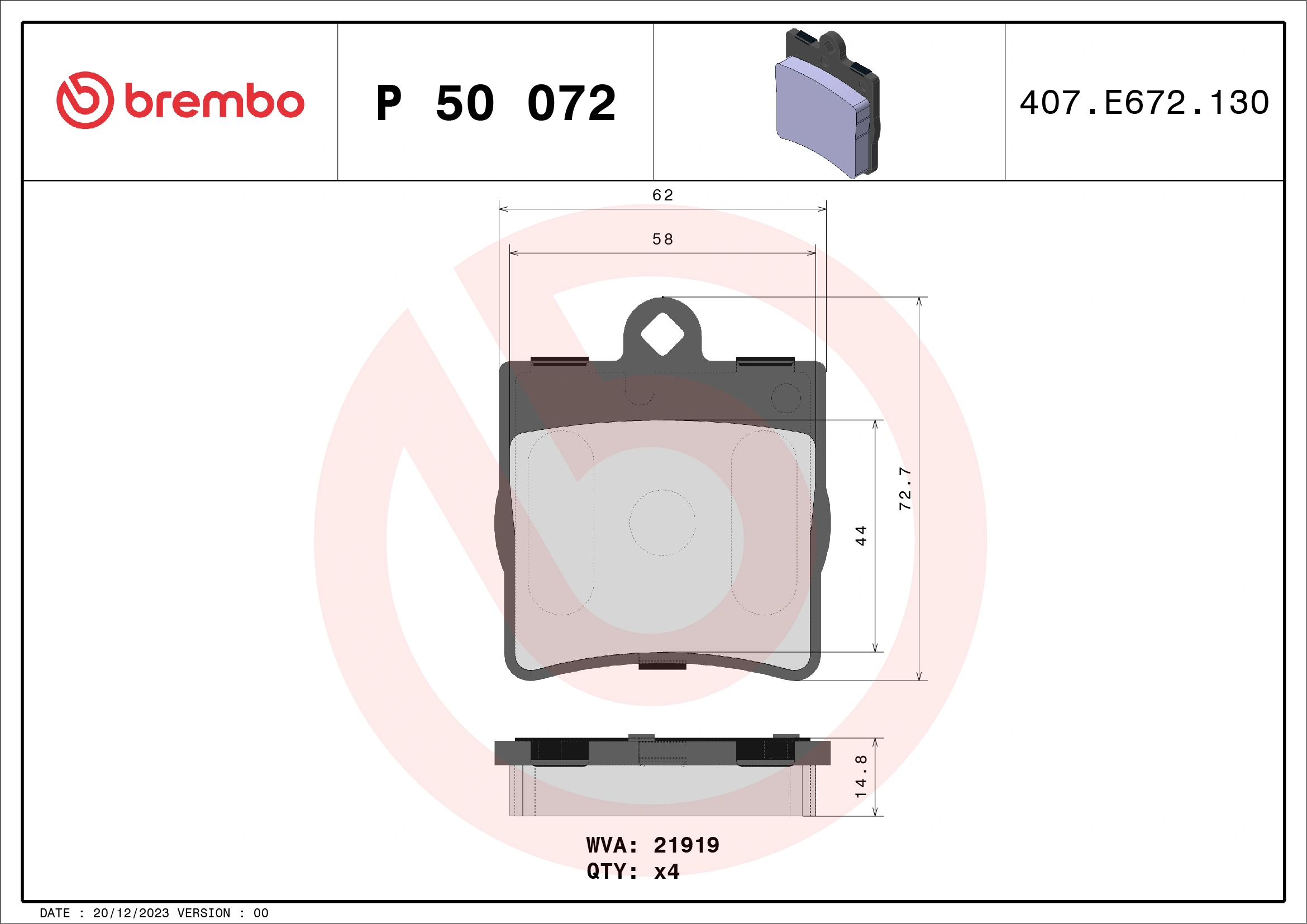 Brake Pad Set, disc brake
