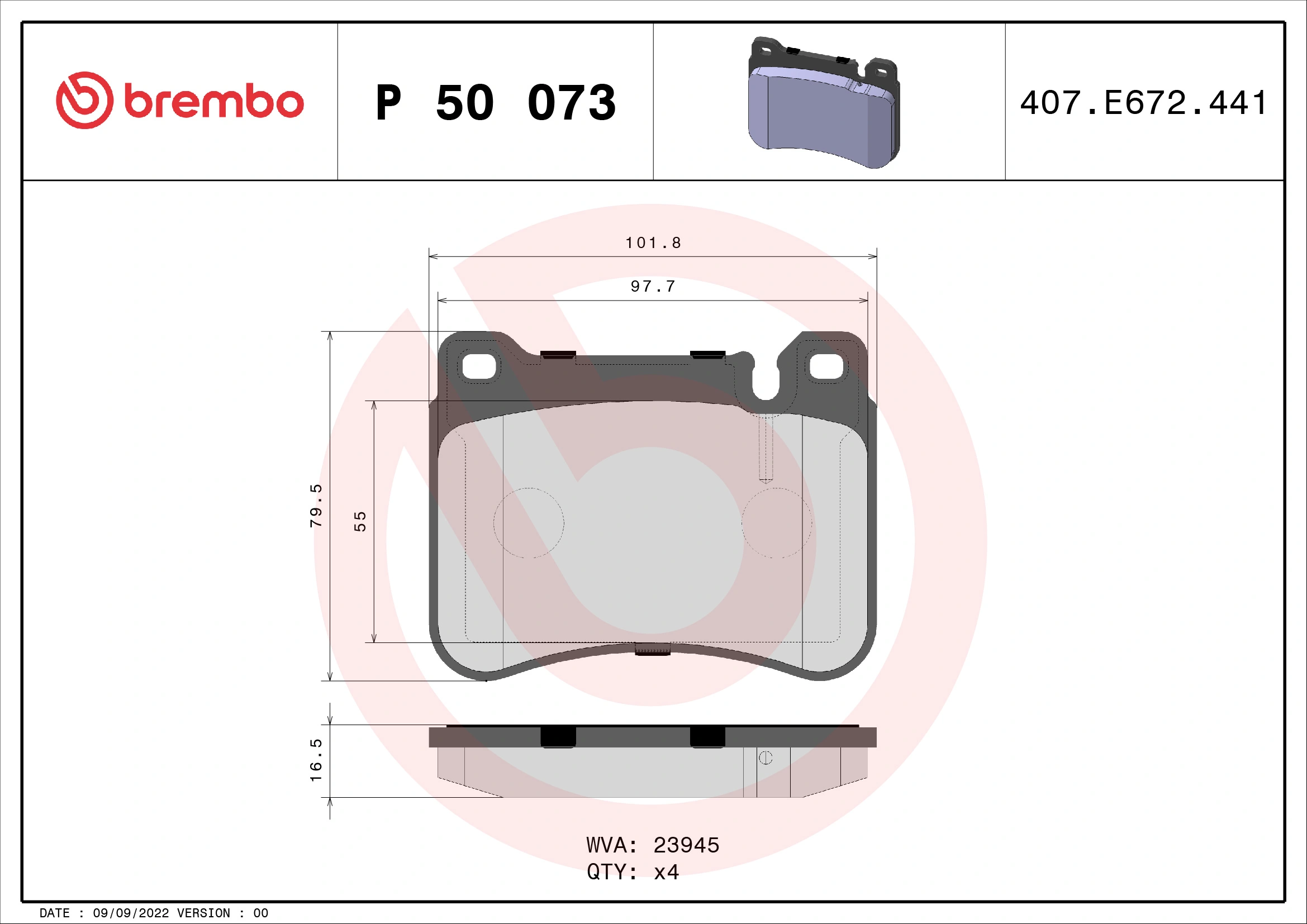 Brake Pad Set, disc brake