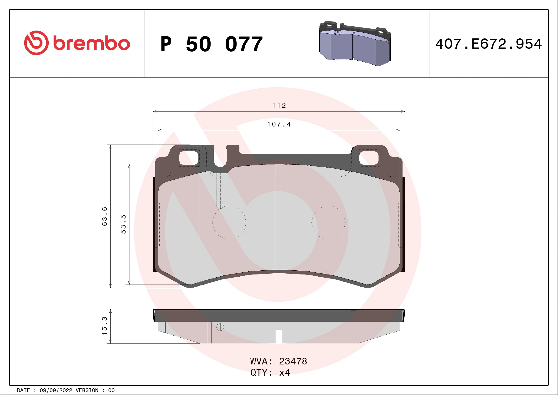 Brake Pad Set, disc brake