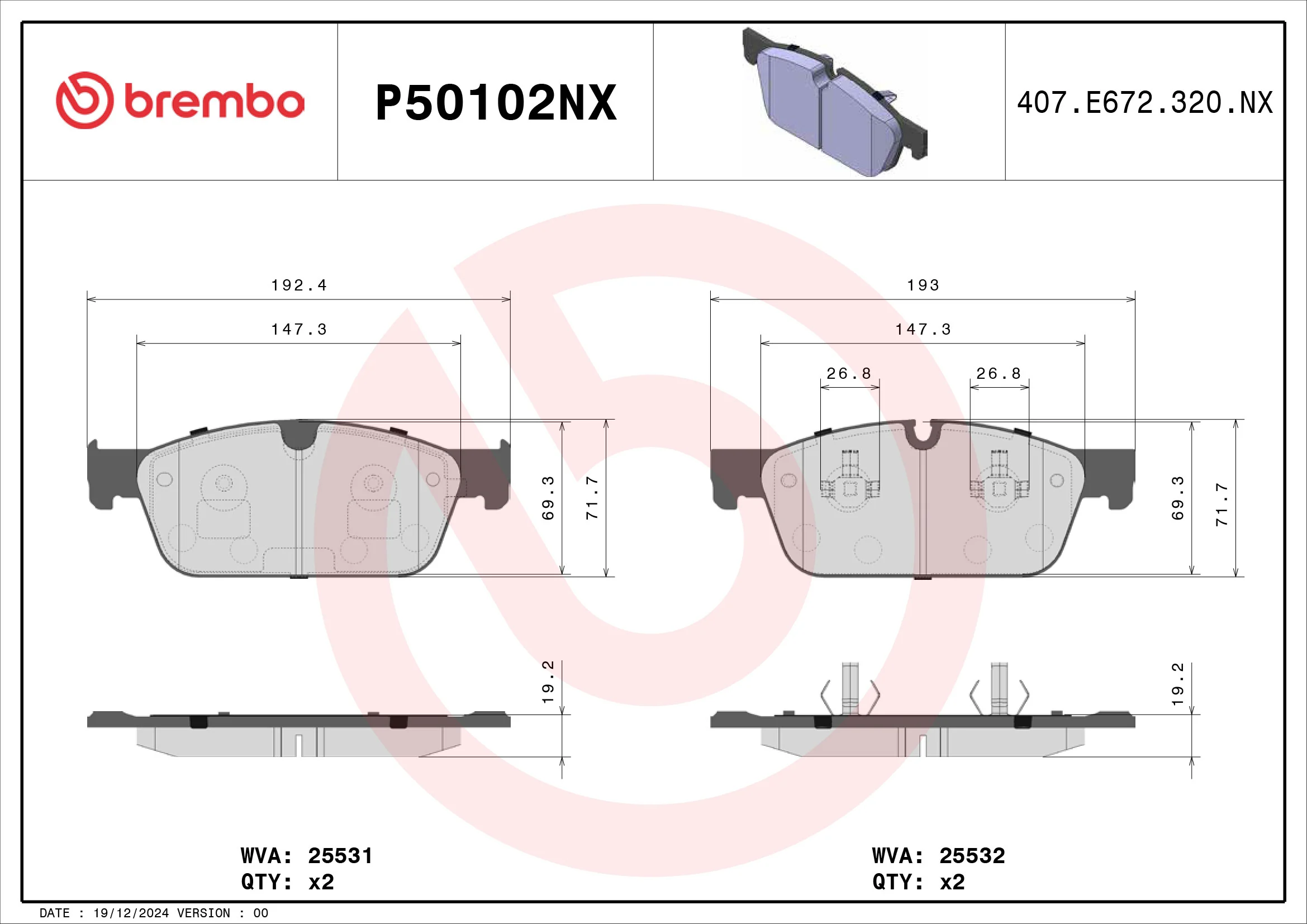 Brake Pad Set, disc brake