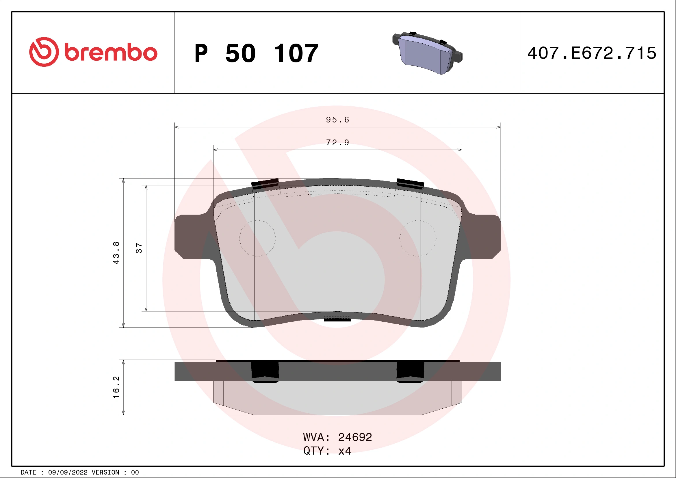 Brake Pad Set, disc brake
