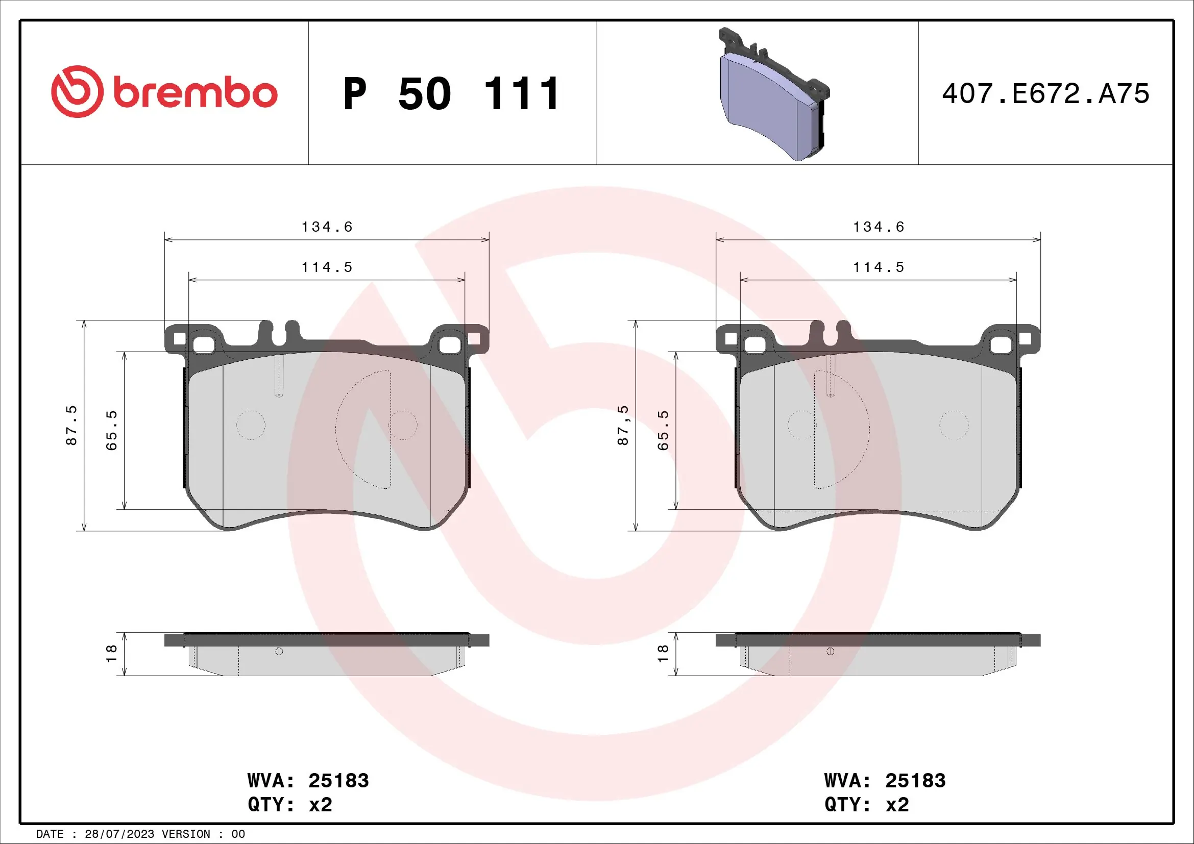 Brake Pad Set, disc brake
