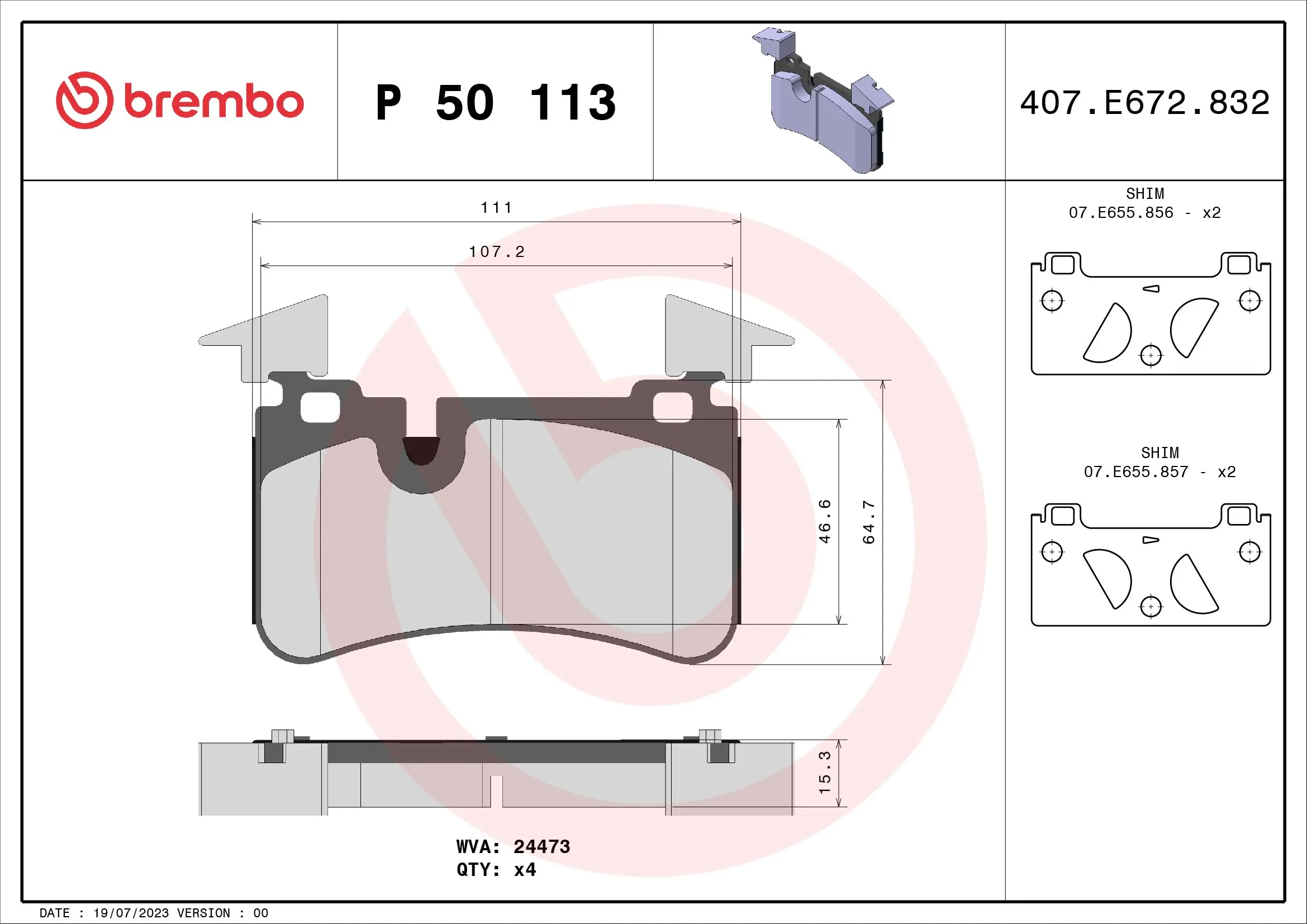 Brake Pad Set, disc brake