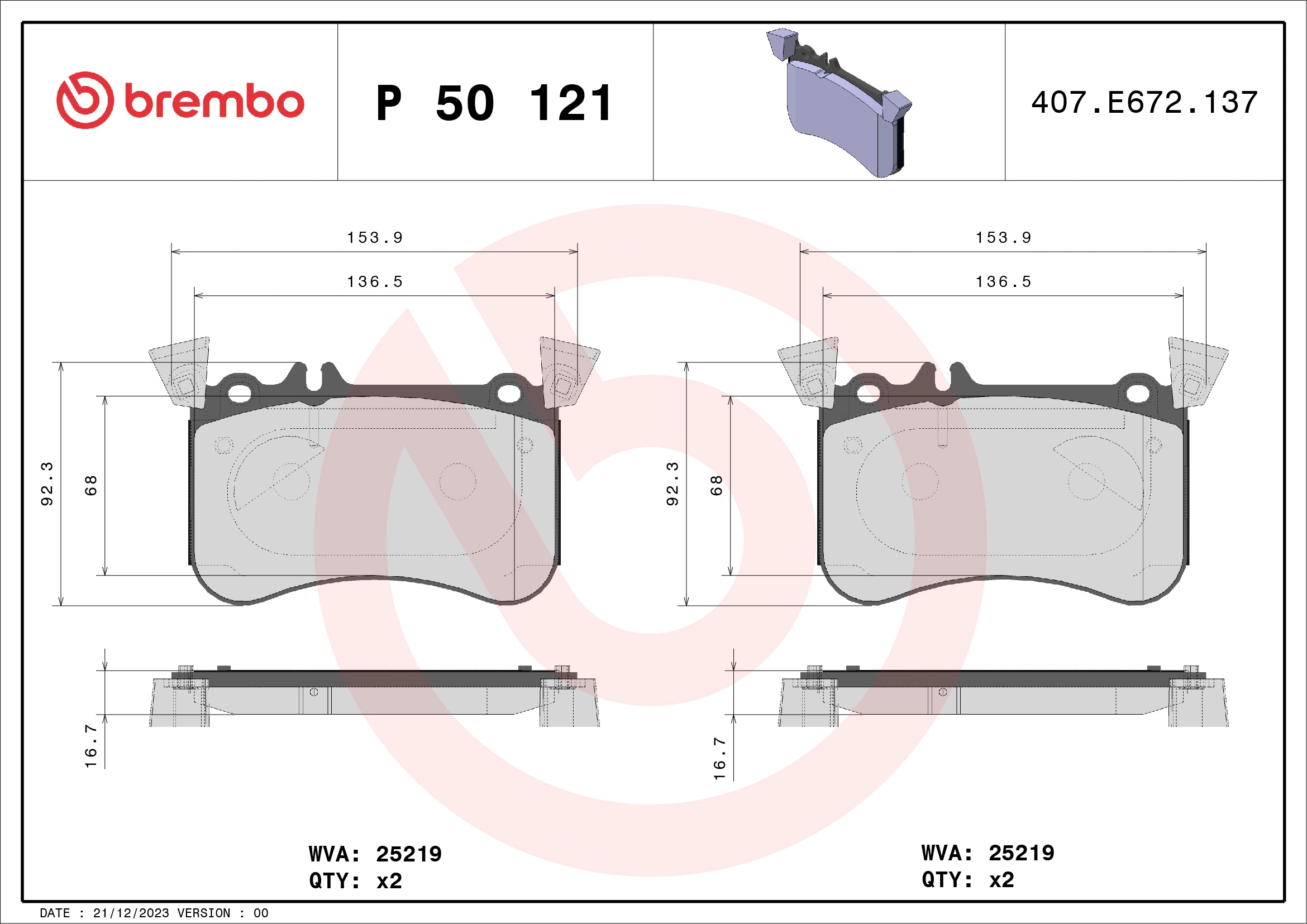 Brake Pad Set, disc brake