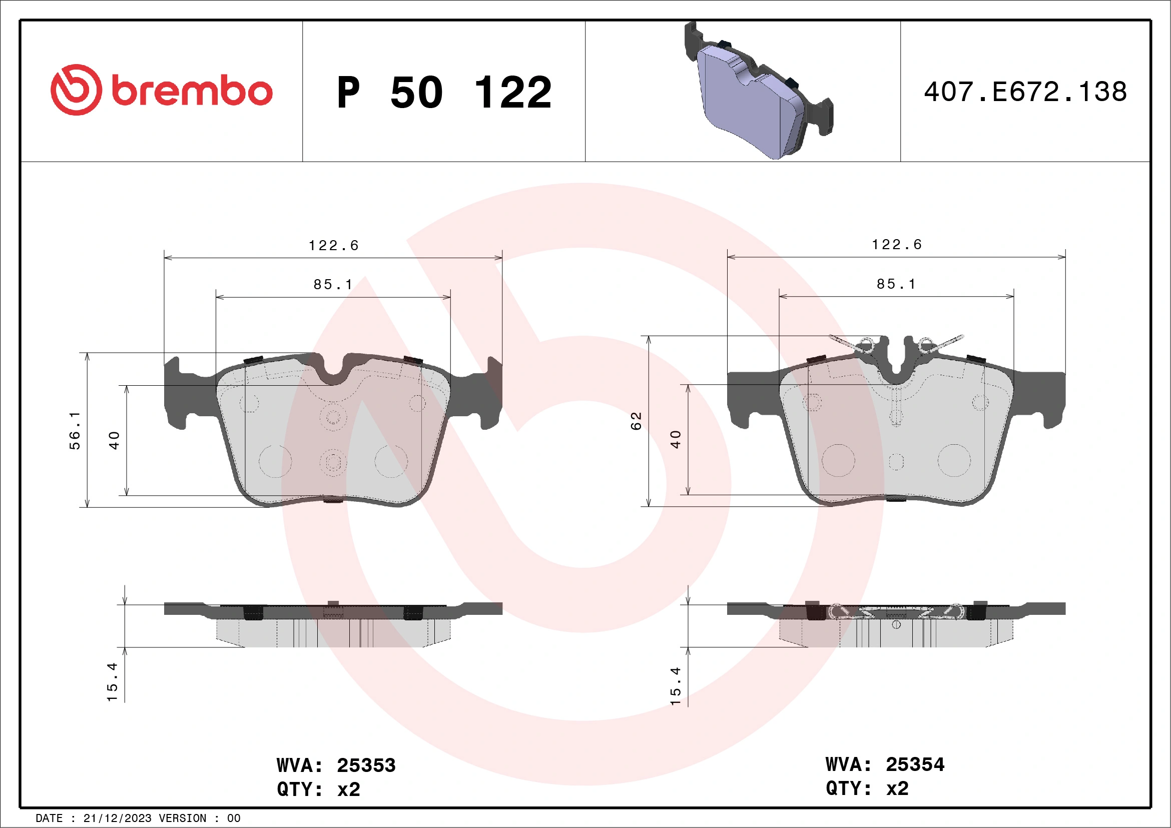 Brake Pad Set, disc brake