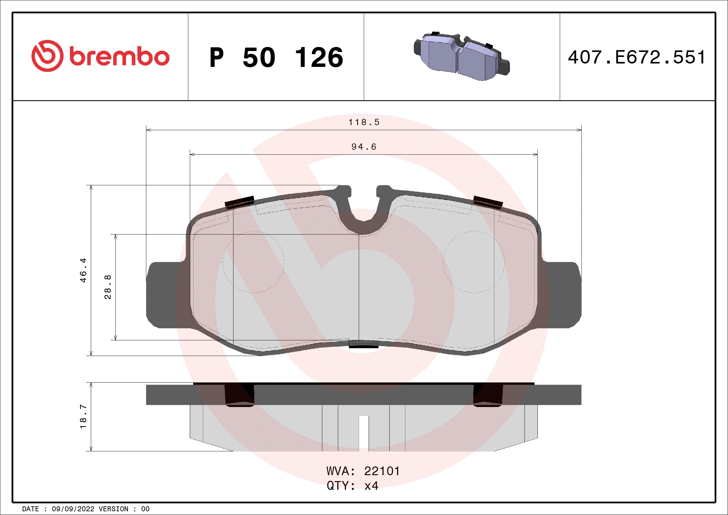 Brake Pad Set, disc brake