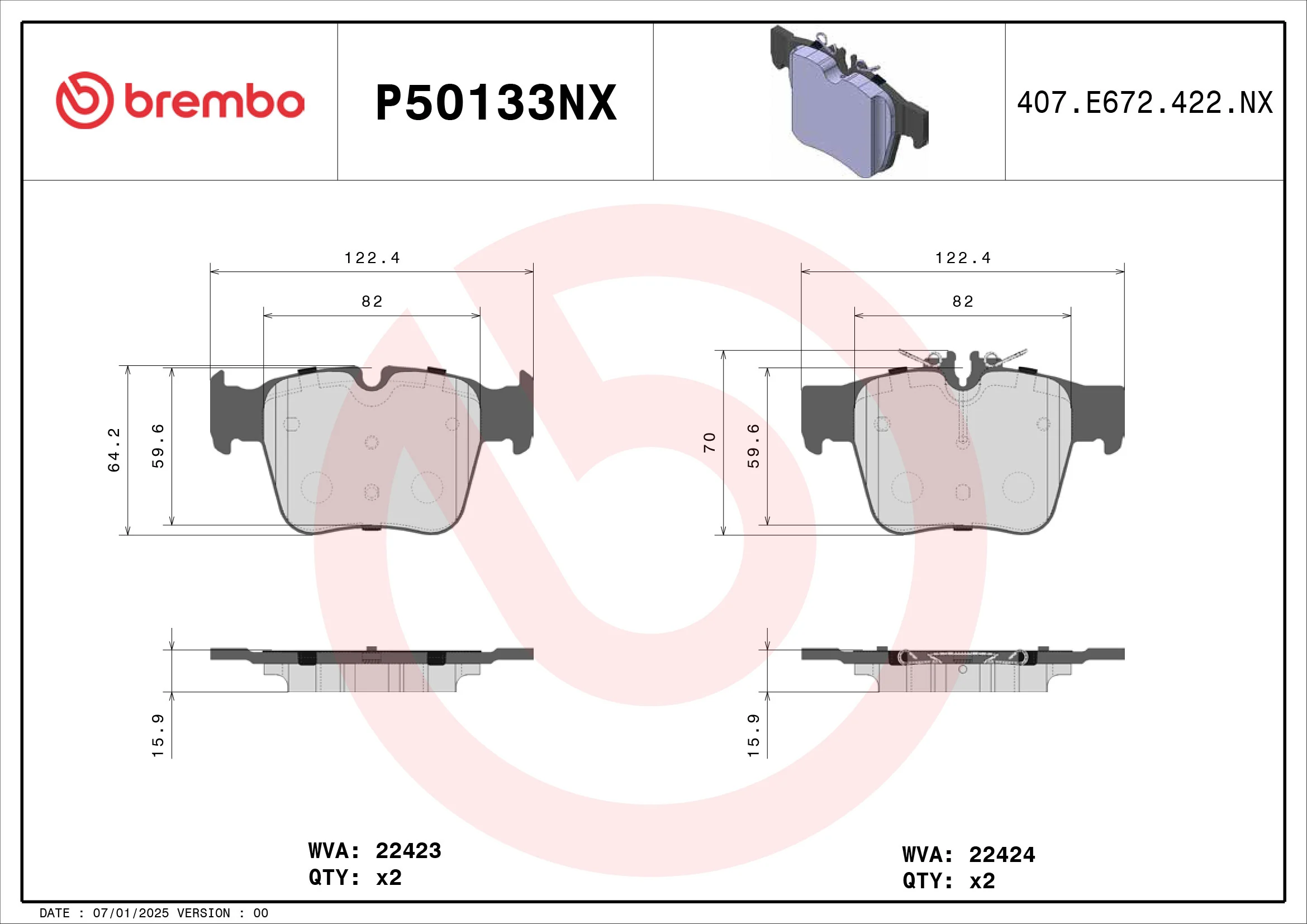 Brake Pad Set, disc brake
