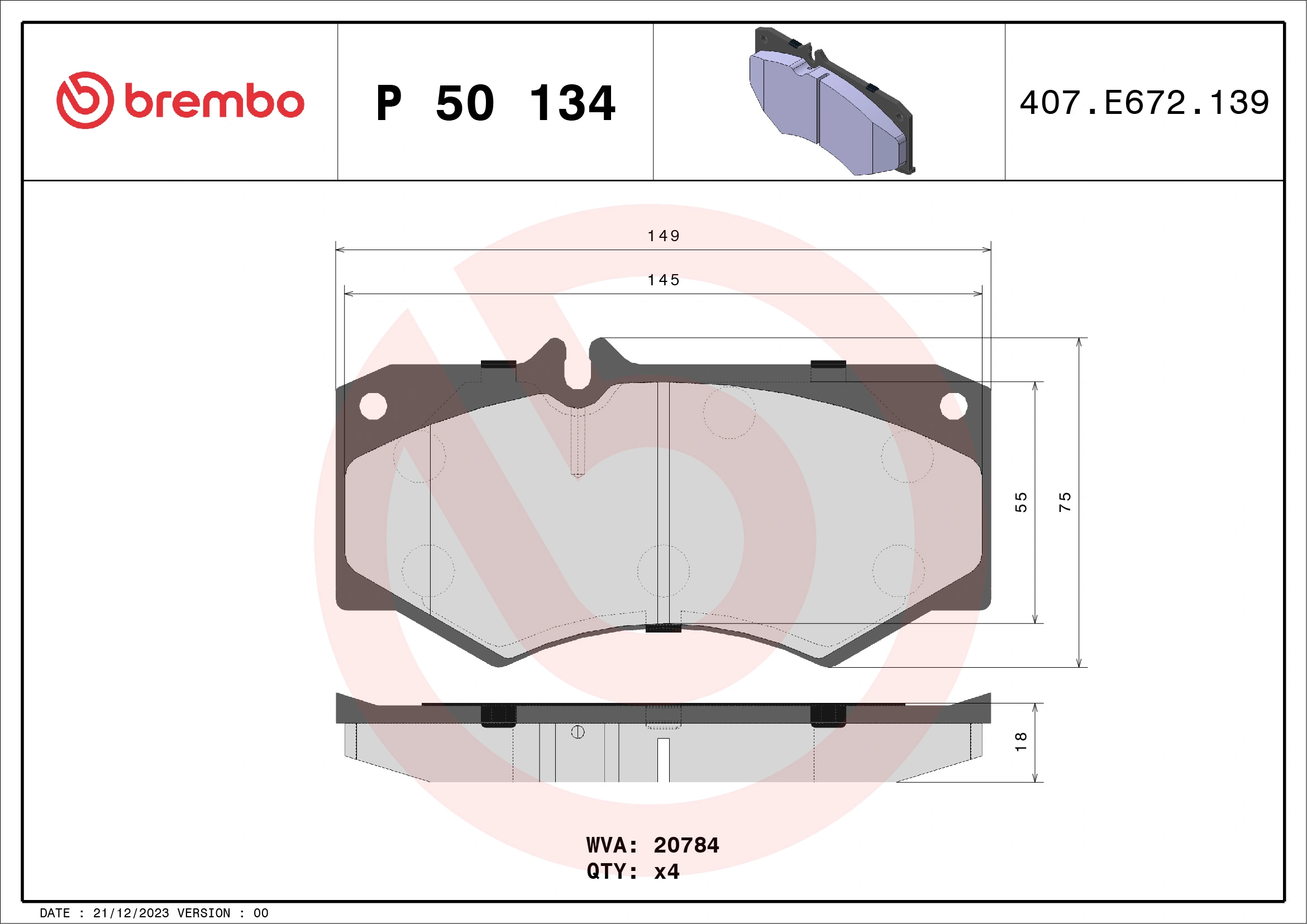 Brake Pad Set, disc brake